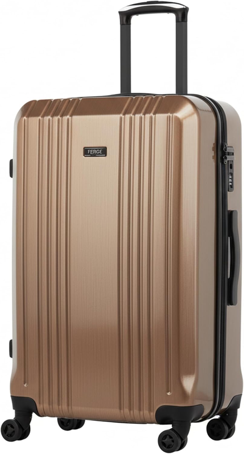 Grosser Hartschalenkoffer mit TSA-Schloss (77 cm), XL Koffer 75 cm Bronze-metallic