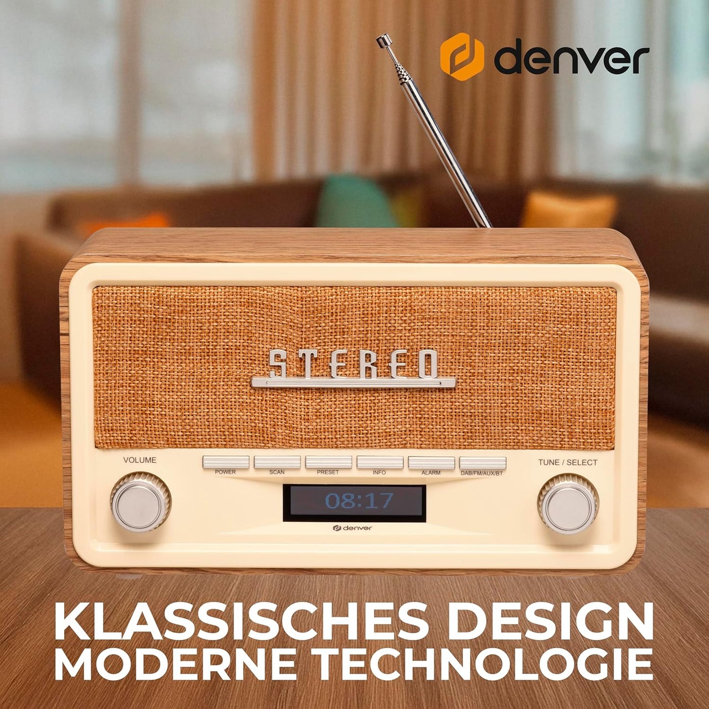 DAB-18 Retro DAB Digitalradio mit Bluetooth