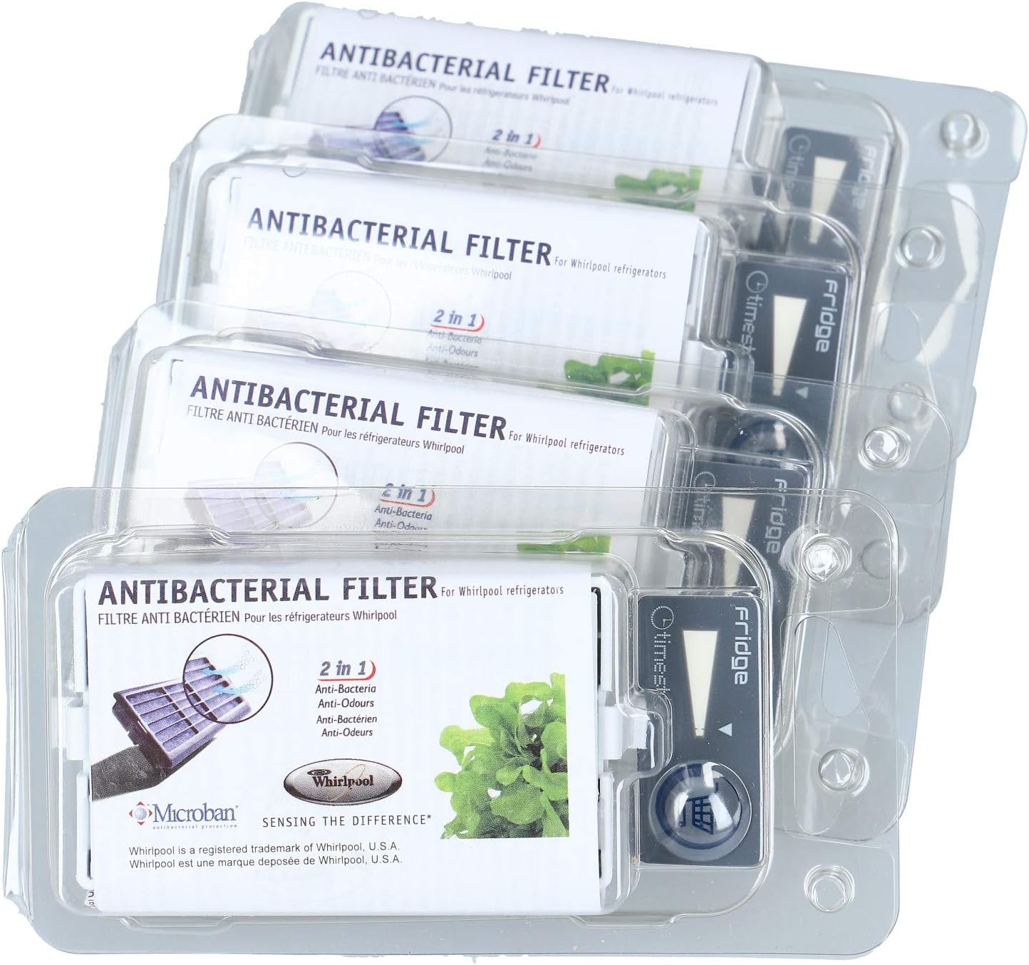 4er-Pack Antibakterieller Kühlschrank-Luftfilter