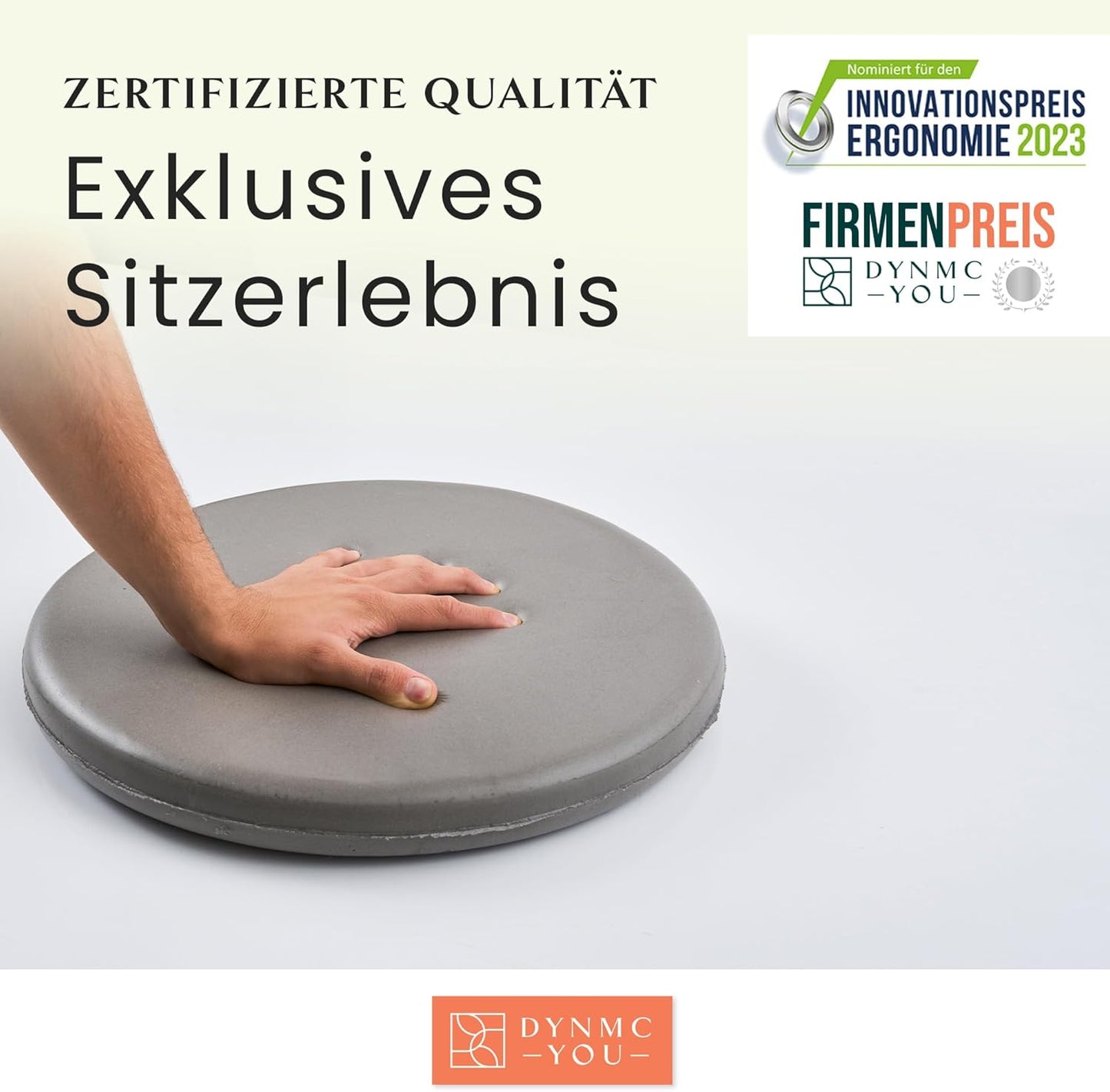 Memory-Foam Stuhlkissen (2er Set) für Esszimmer & Büro, Grau Rund 2 Pack