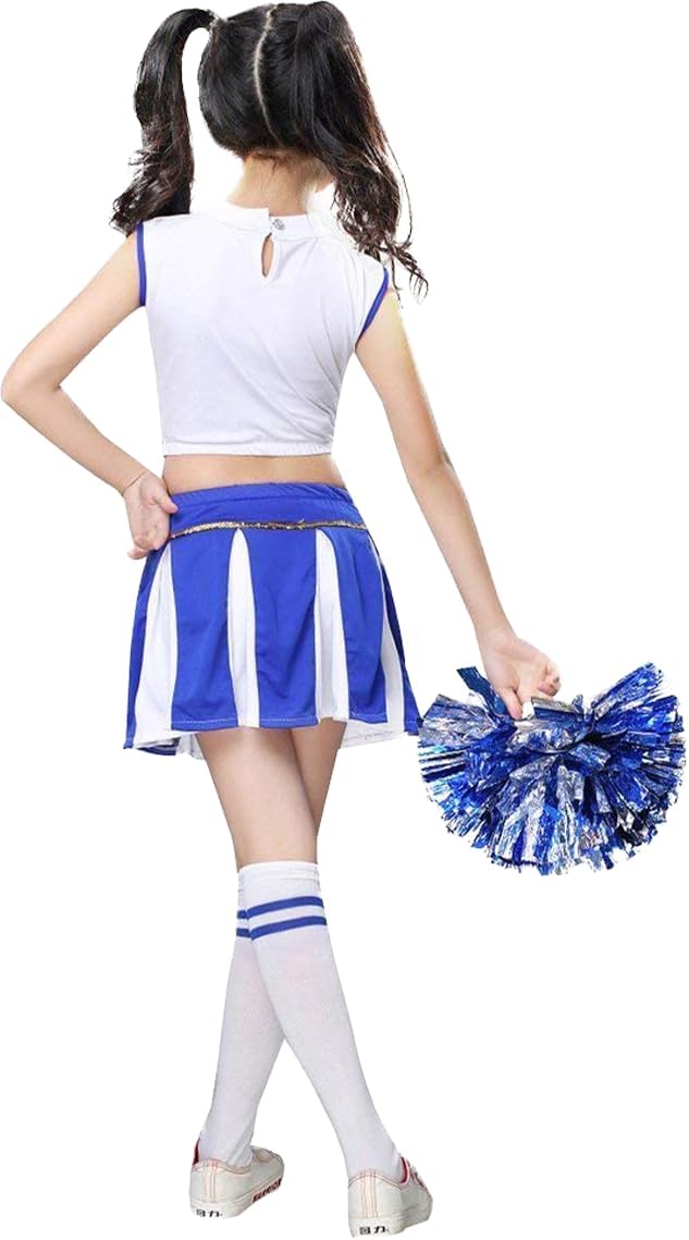 Cheerleader Kostüm für Mädchen, 116-122 Blau