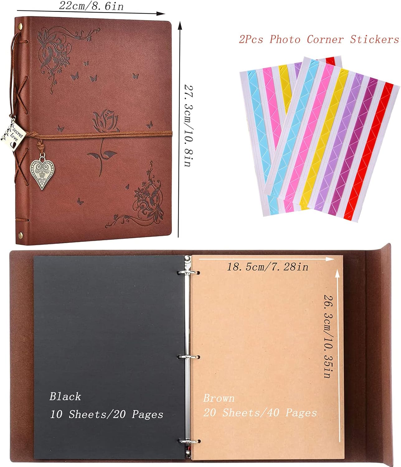 Scrapbook Fotoalbum, Brown