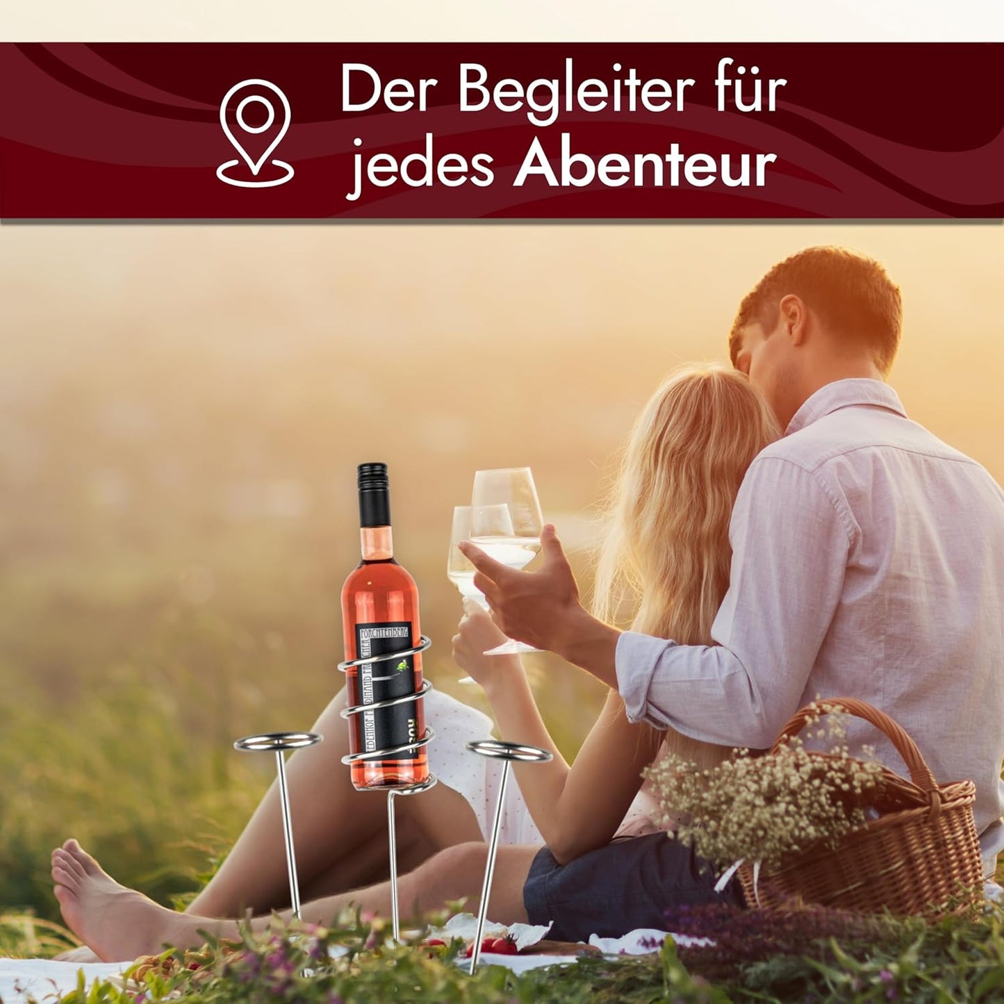 Weinständer Starter-Set für Flaschen & Gläser, Starter-Set
