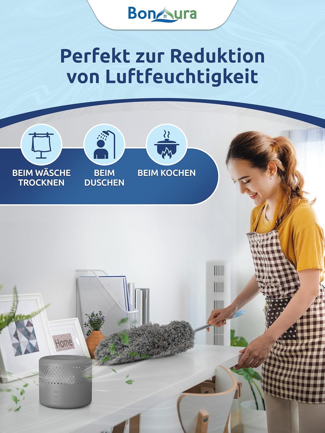 4-teiliges Luftentfeuchter-Set mit 8 Nachfüllpacks, AirOne Select, 4 X Entfeuchter + 8 X Granulat AirOne Select