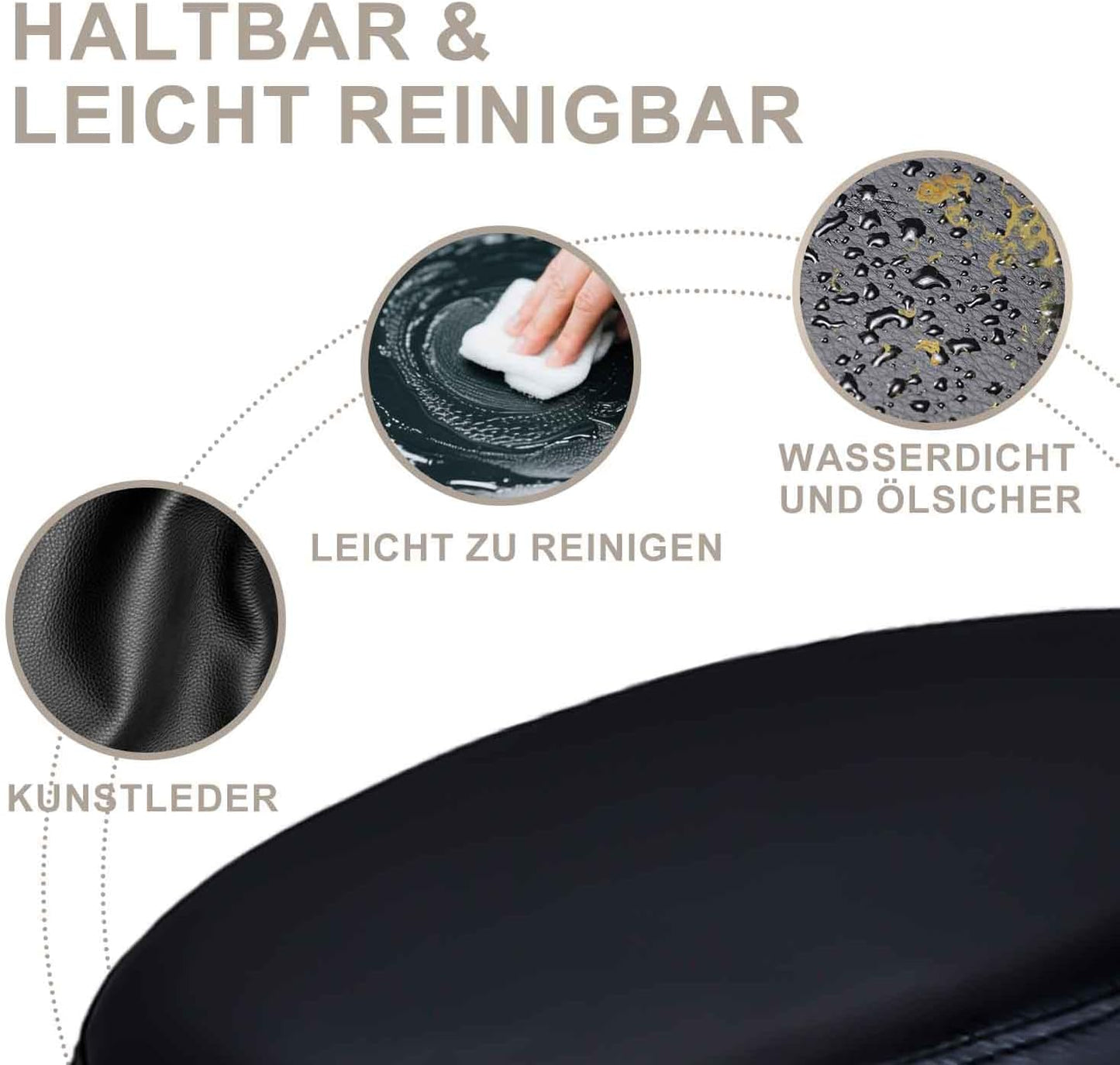 Höhenverstellbarer Rollhocker, Graphit
