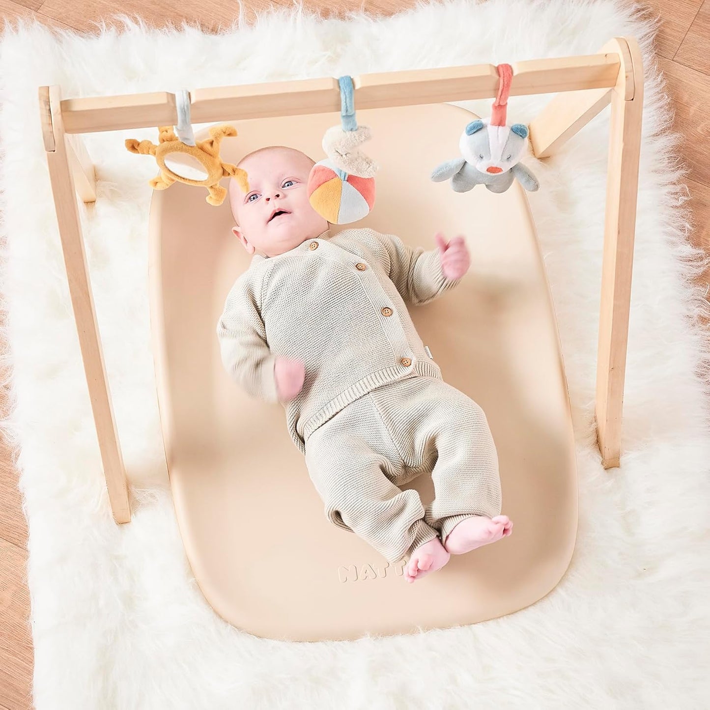 Abwaschbare Wickelmatte Softy aus PU-Schaum (50 x 70 cm), Beige