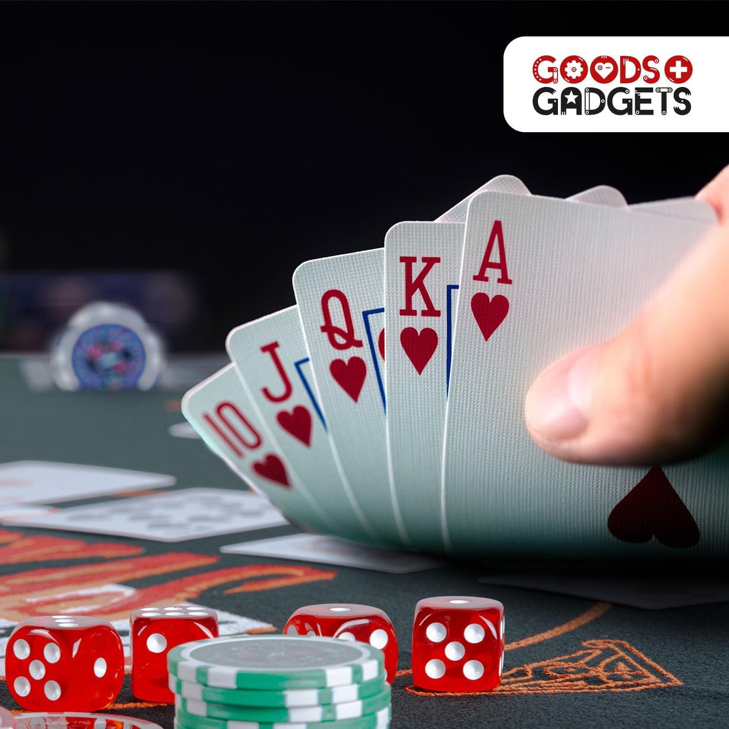 Profi Pokerkoffer Set mit 500 Chips und Zubehör, Gold 500 Chips