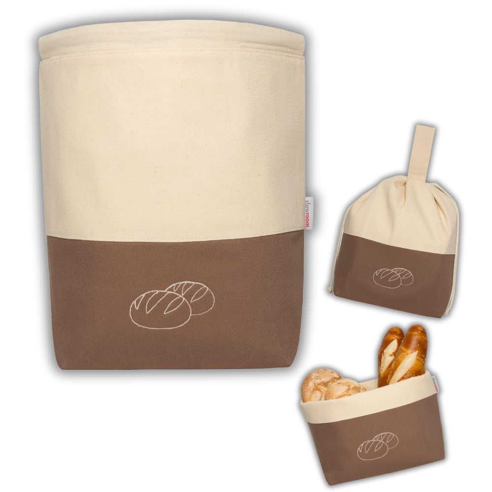 Brotbeutel zur Frischhaltung und Aufbewahrung (3 in 1), 3 in 1 Braun