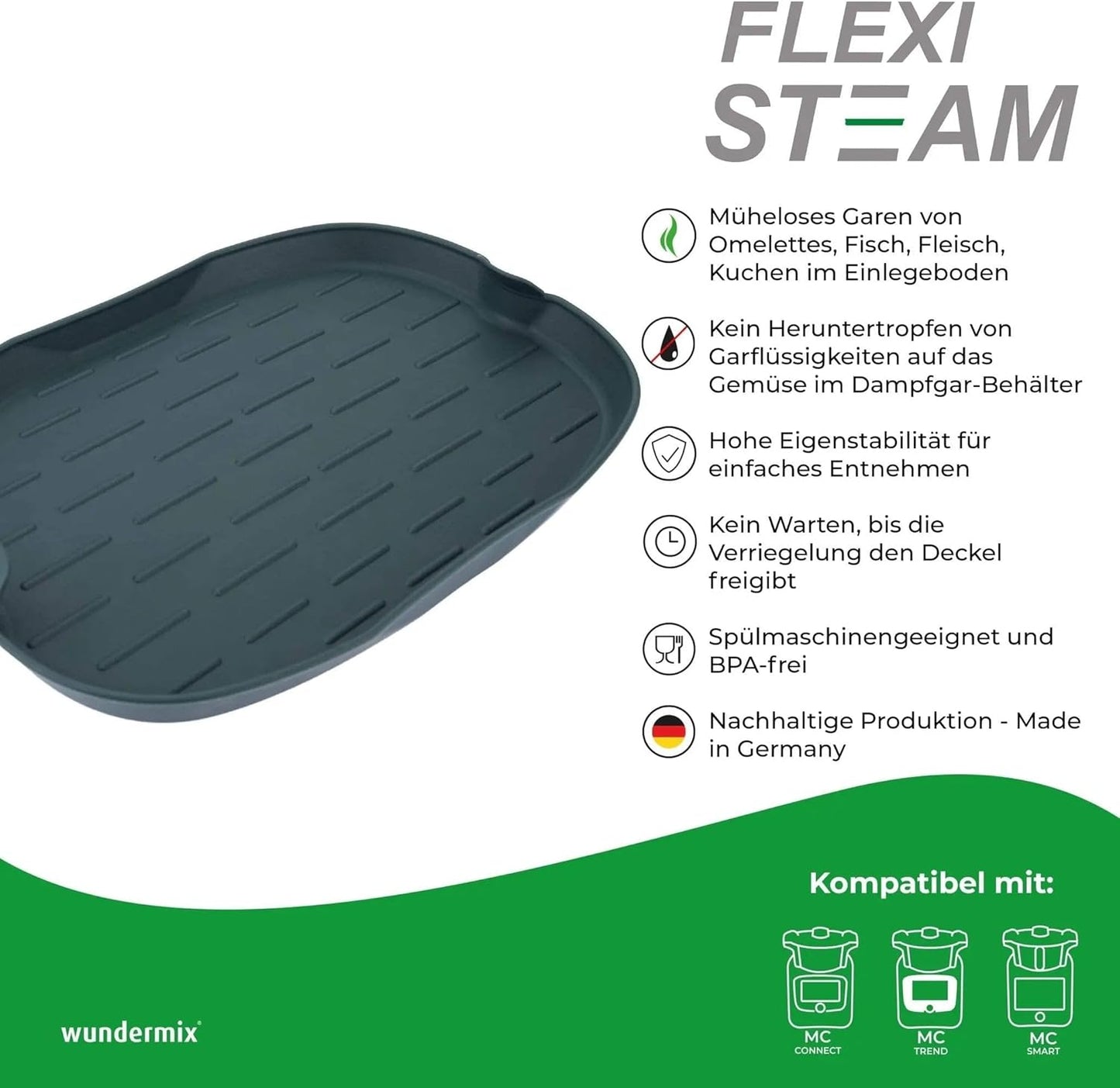 FlexiSteam Silikon-Dampfgarform für Monsieur Cuisine, 2er Set Monsieur Cuisine / TM7