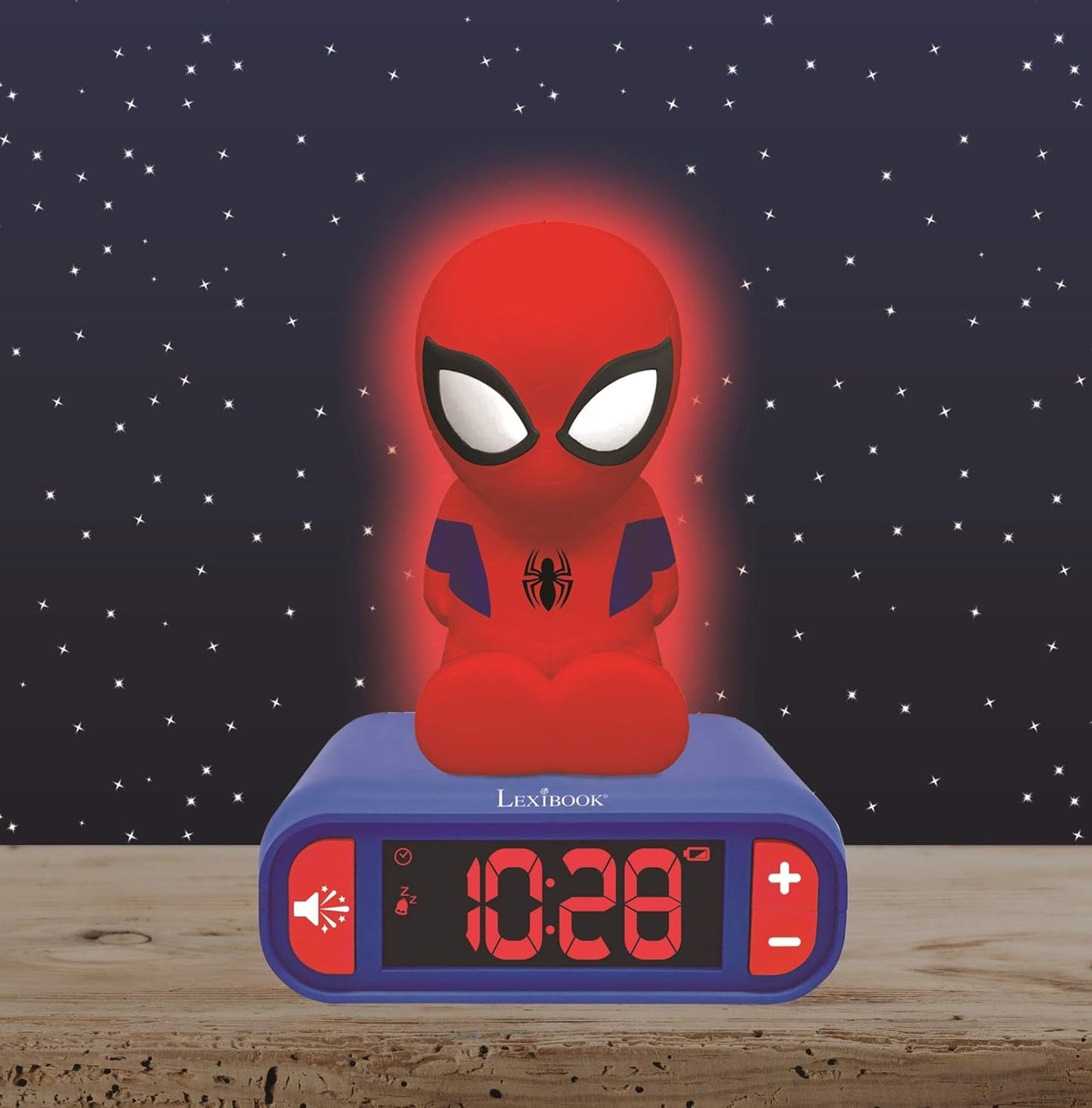 Spiderman Nachtlicht-Wecker mit Schlummerfunktion, Spider-Man