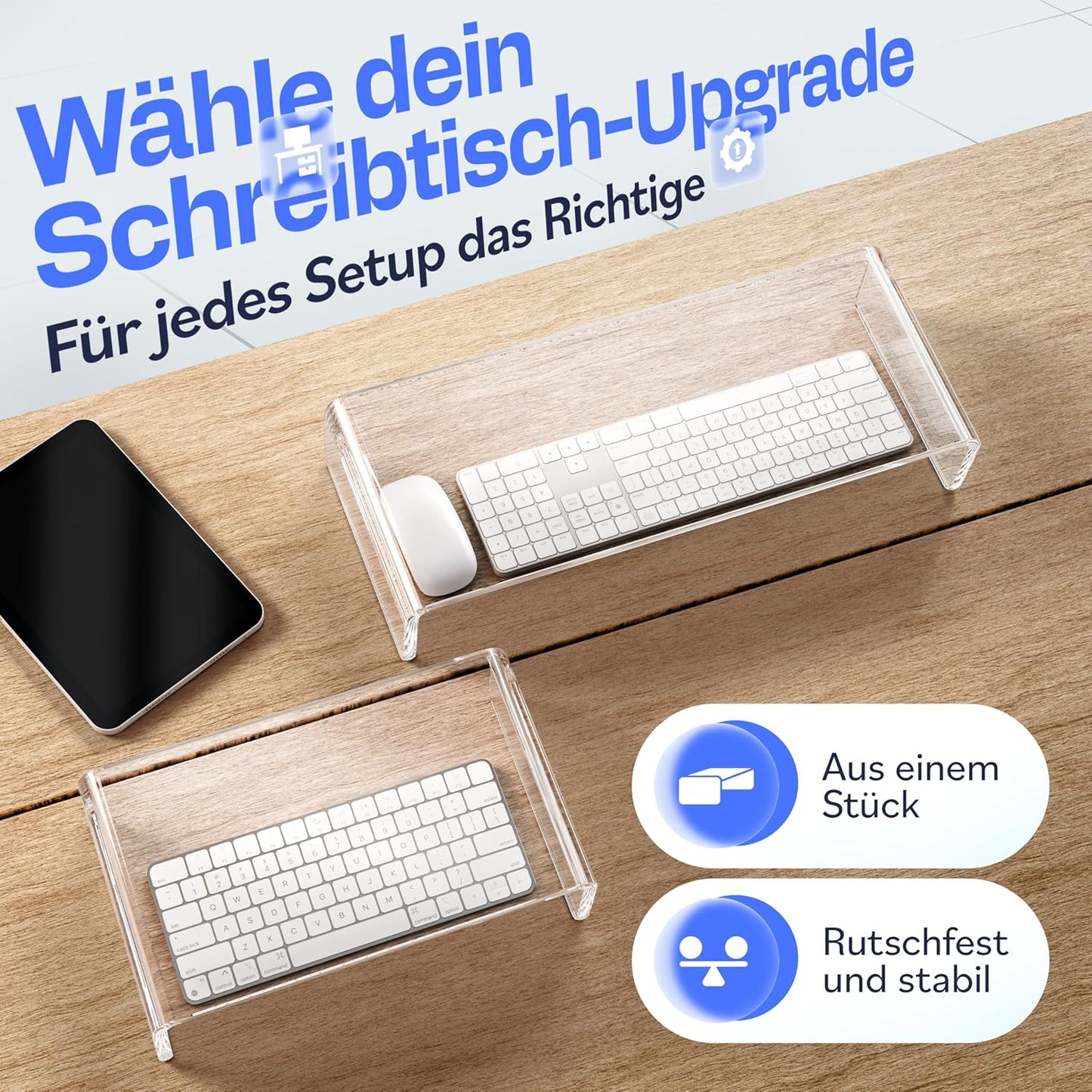 Monitorständer, Transparent (klein)