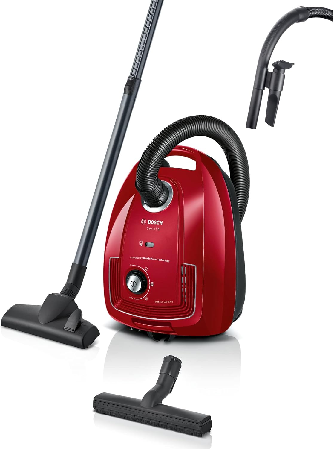 Serie 4, Staubsauger mit Beutel, BGD38RD1H, Rot besonders nachhaltig Parquet Düse