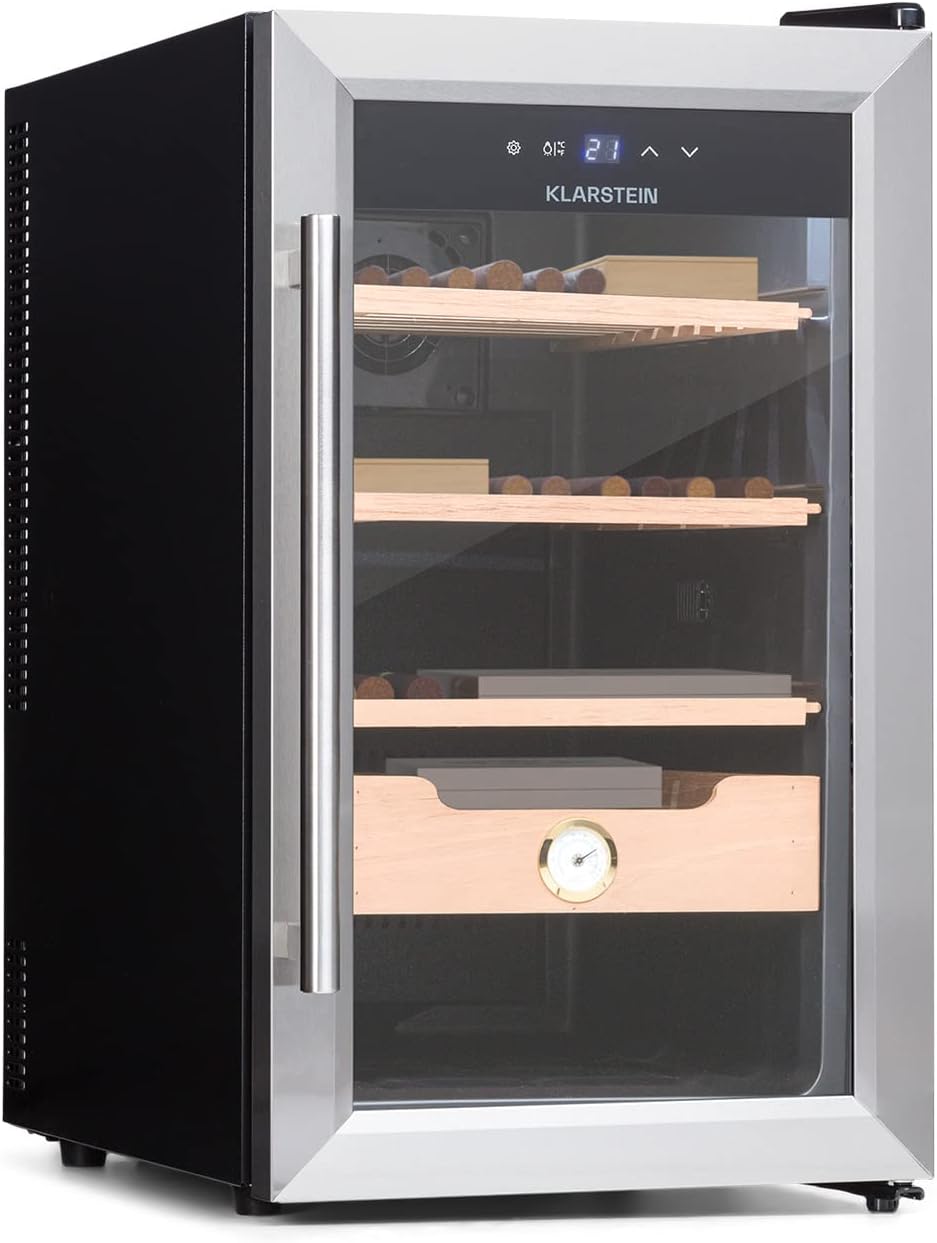 Zigarren Humidorschrank - El Presidente 48, 48 L Silber