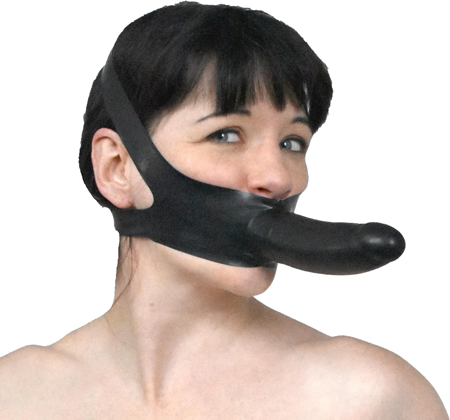 Dildo Mundknebel für BDSM und Bondage, Schwarz