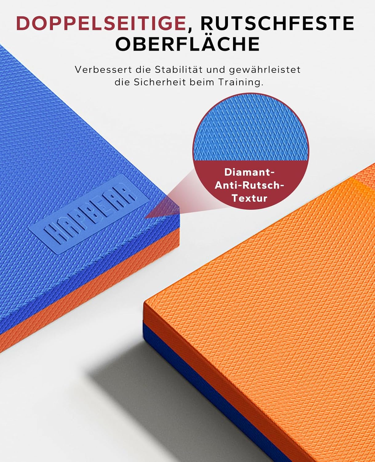 2er-Set Balance Pad, Blau/Orange - 2Stk