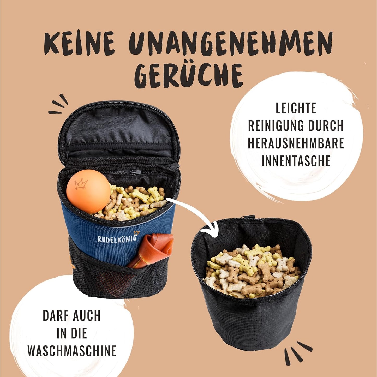 Leckerlitasche, Basic|Blau