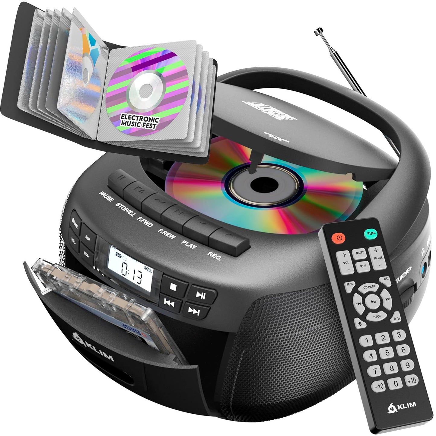 CD-Player mit Kassettenspieler