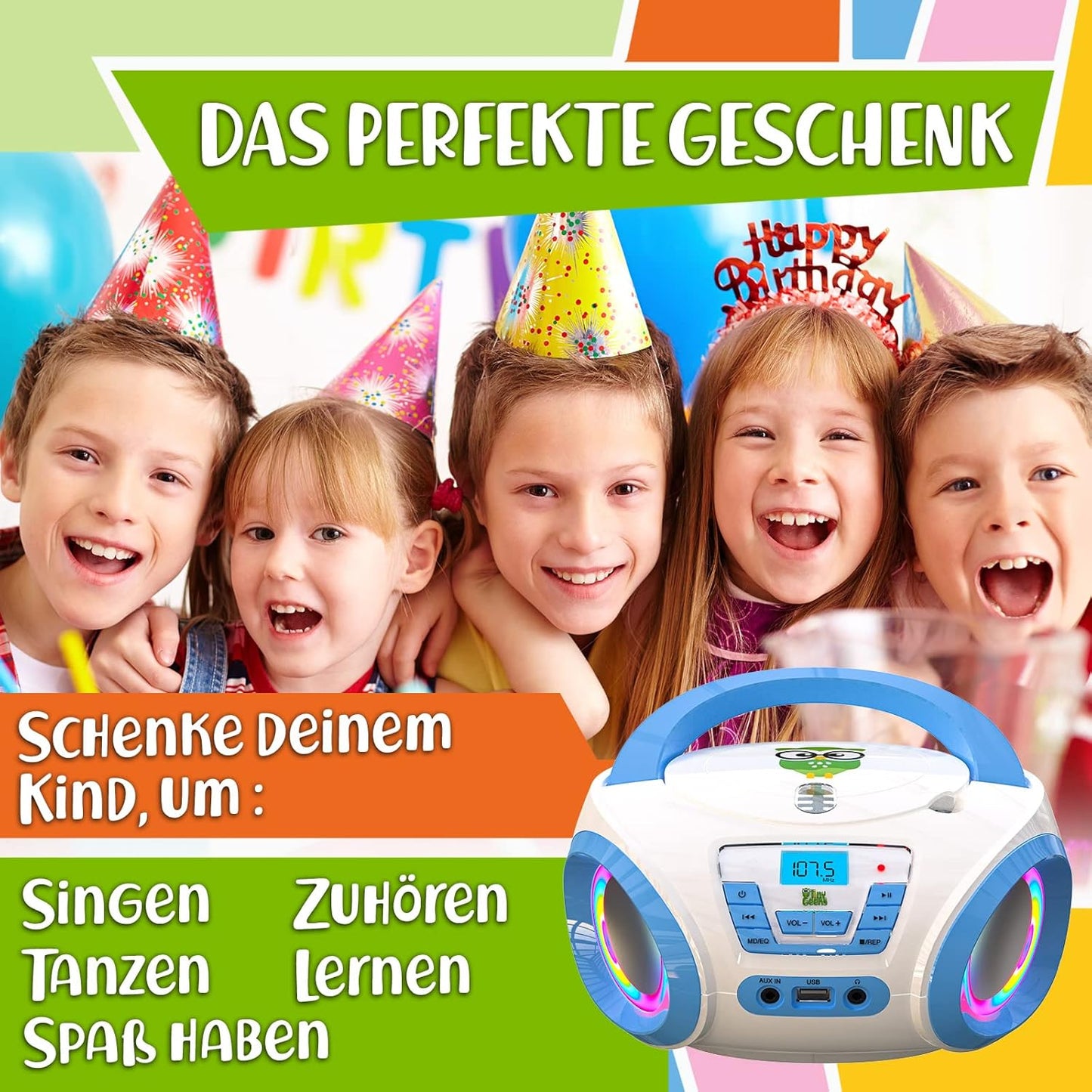 Tunes CD-Player für Kinder, Blau