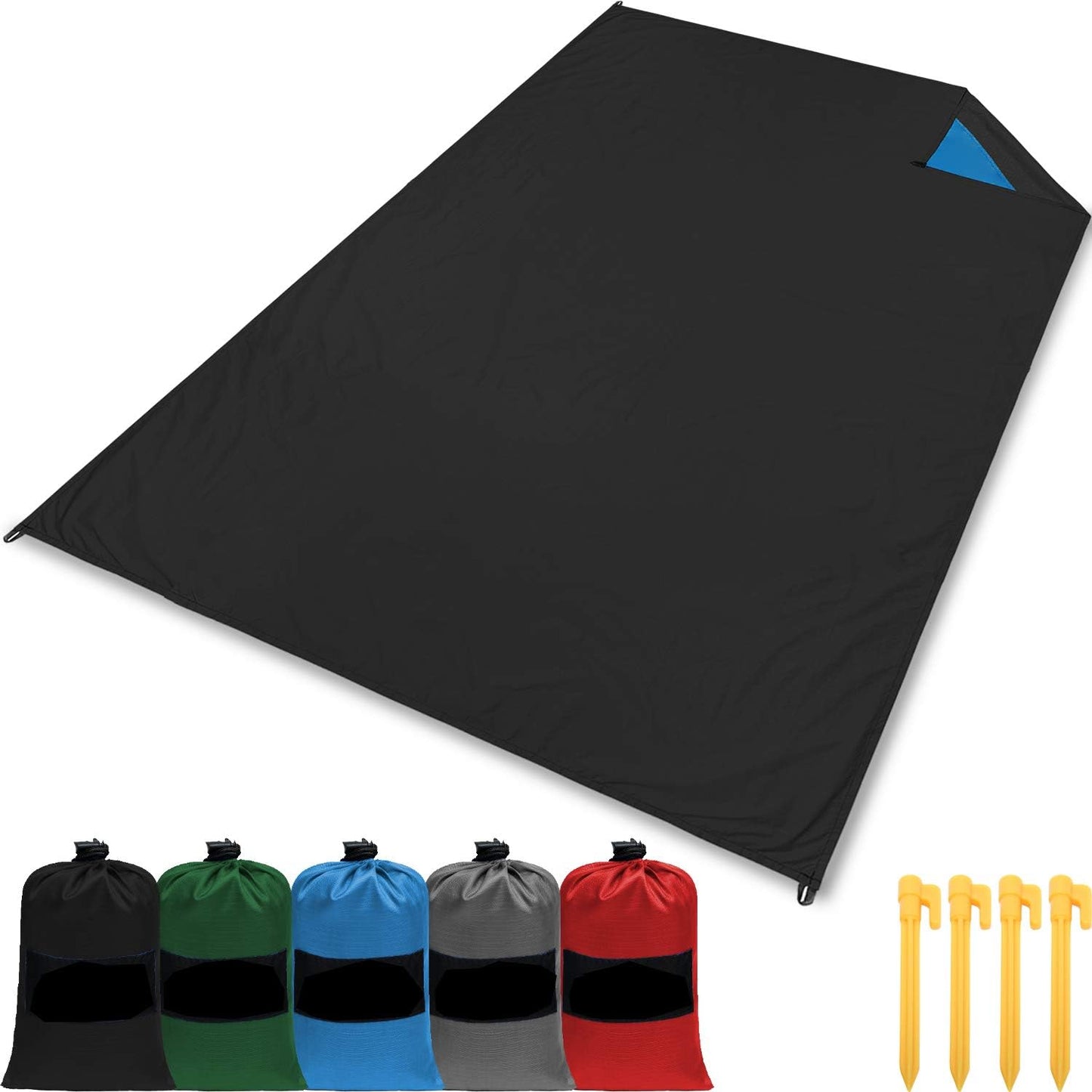 Outdoor-Picknickdecke, 200 x 140 cm, Schwarz