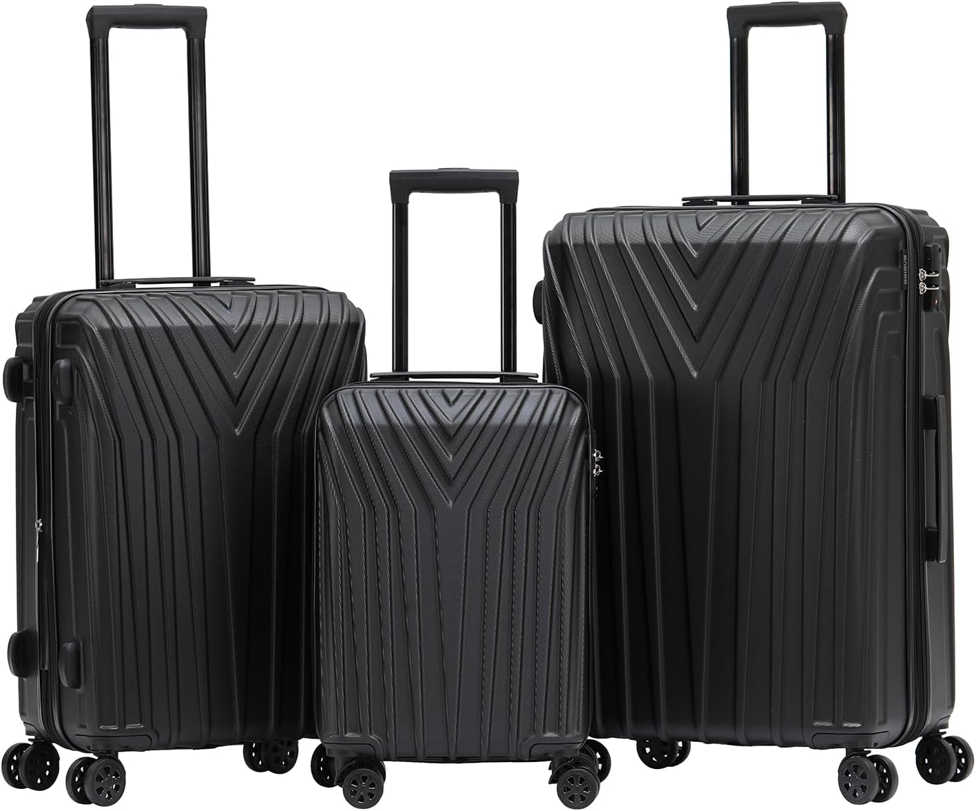 3-teiliges Kofferset, Set / Schwarz