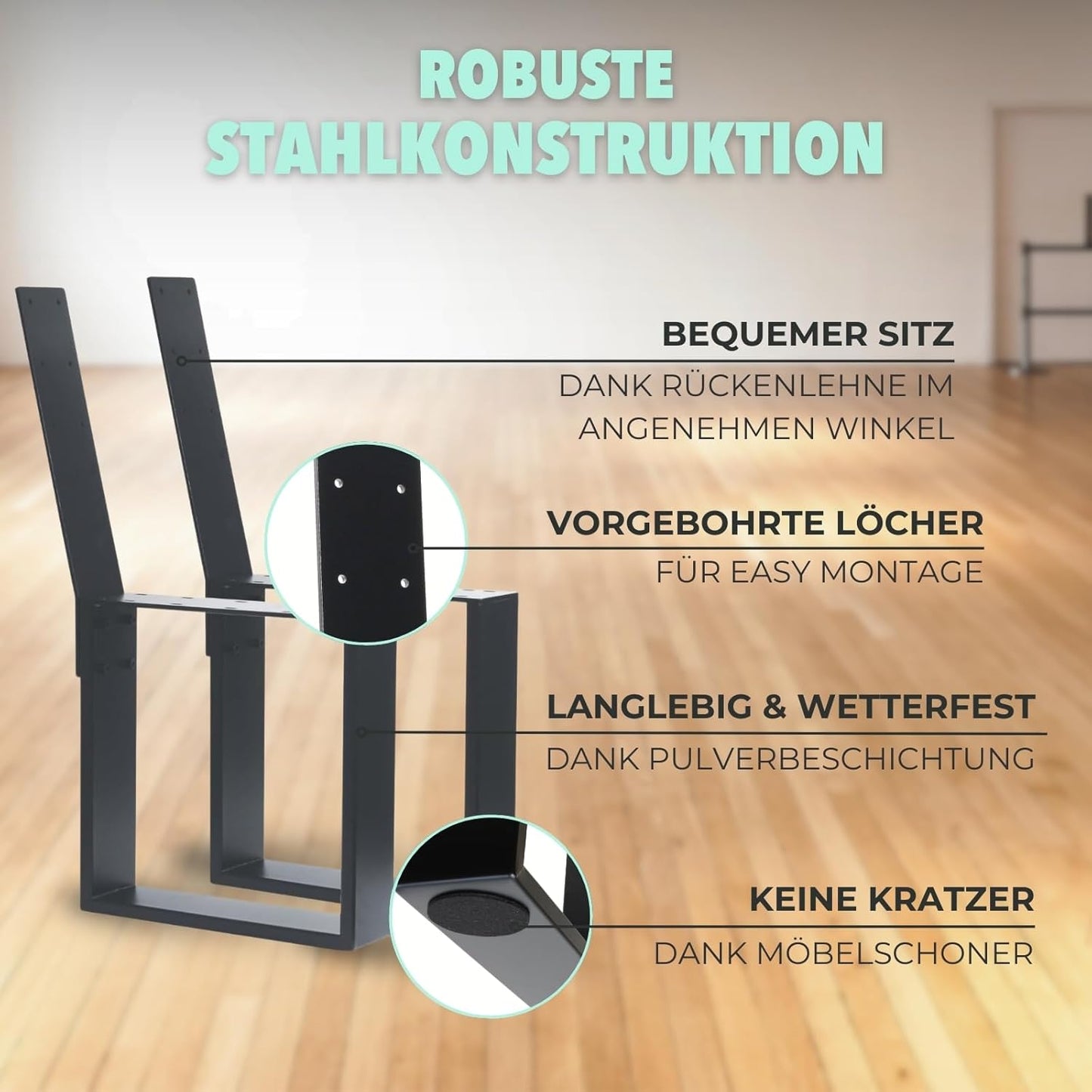 Bankgestell aus Stahl
