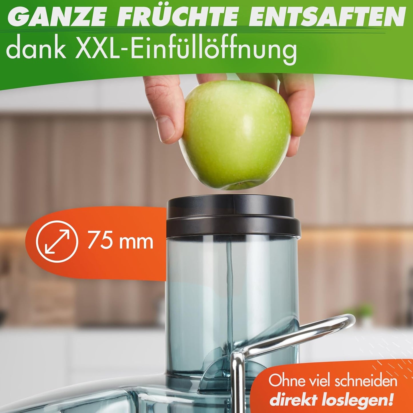 Quick-Juicer Max, QUICK-JUICER MAX (externer Tresterfang)