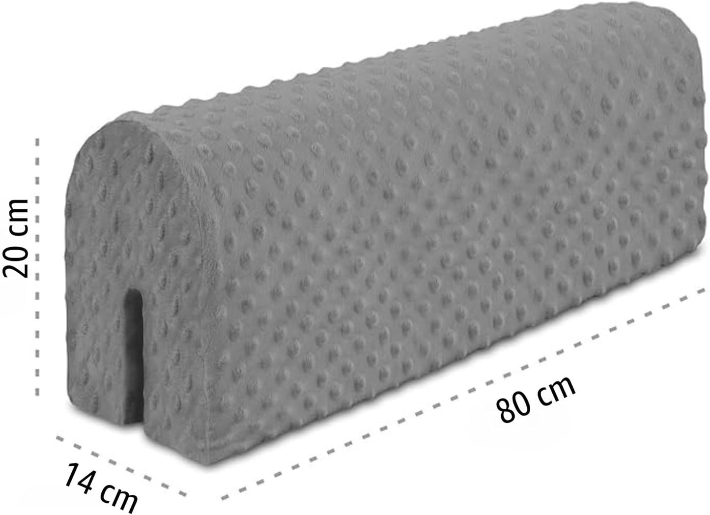 Bettkantenschutz für Kinderbetten, Grau 80 cm