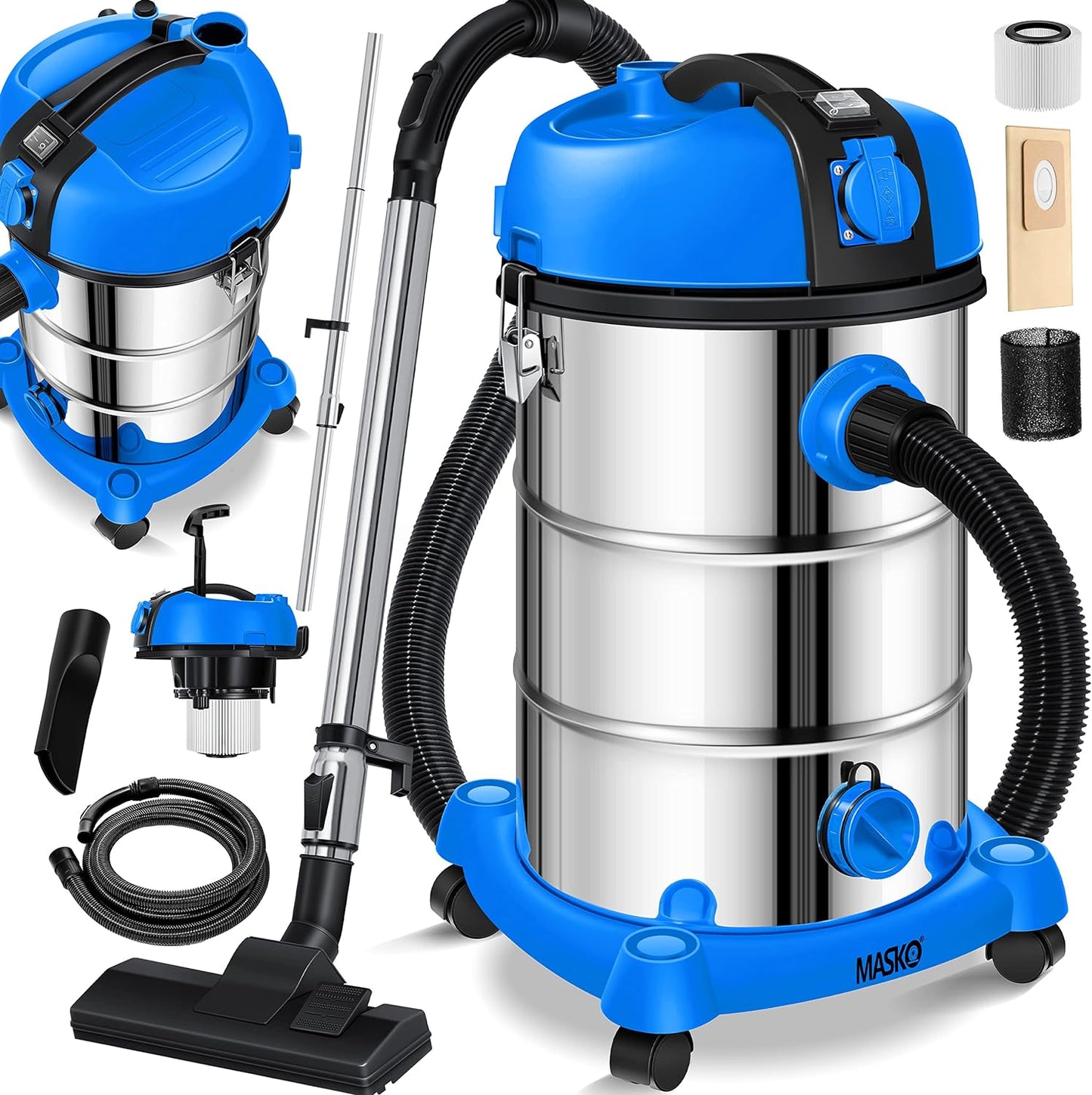 Industriestaubsauger, Blau