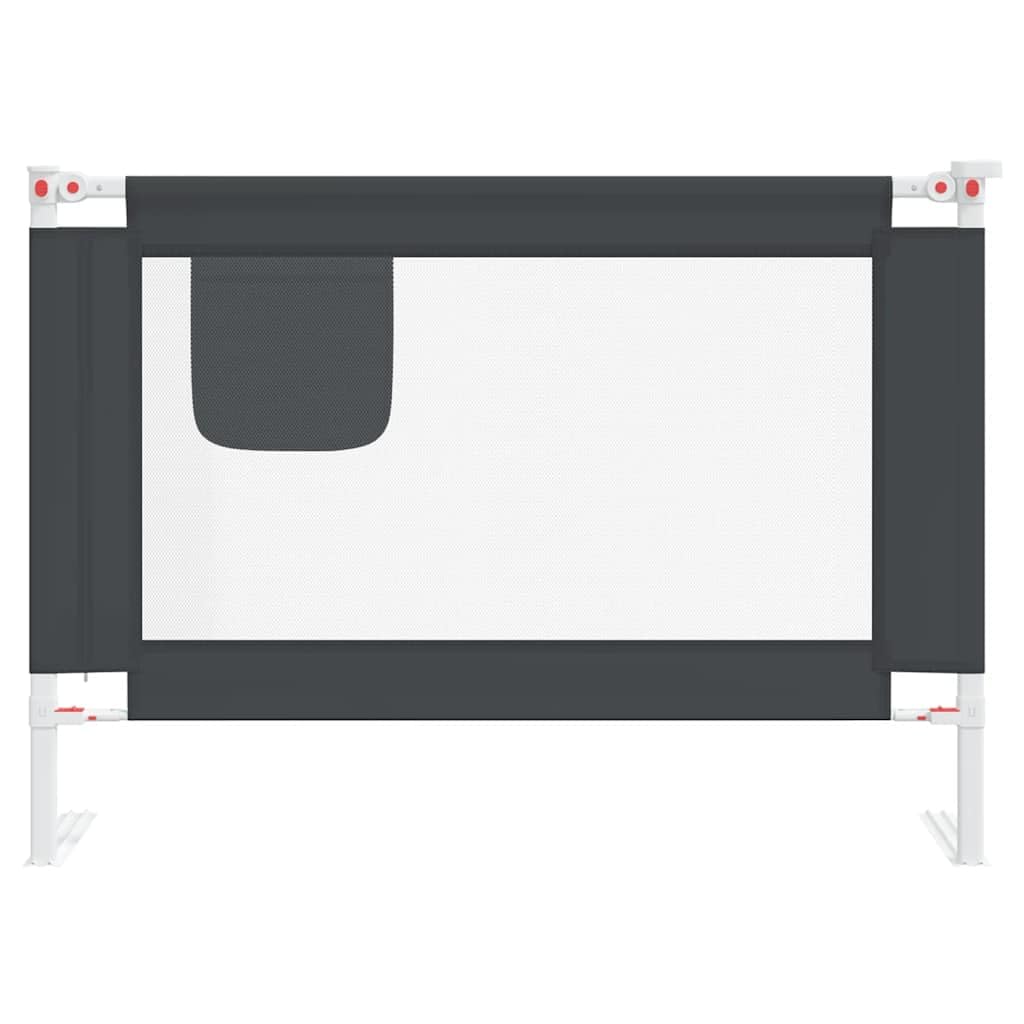 Höhenverstellbares Bettschutzgitter 90x70 (95)x25 cm, Dunkelgrau 90 x 25 cm