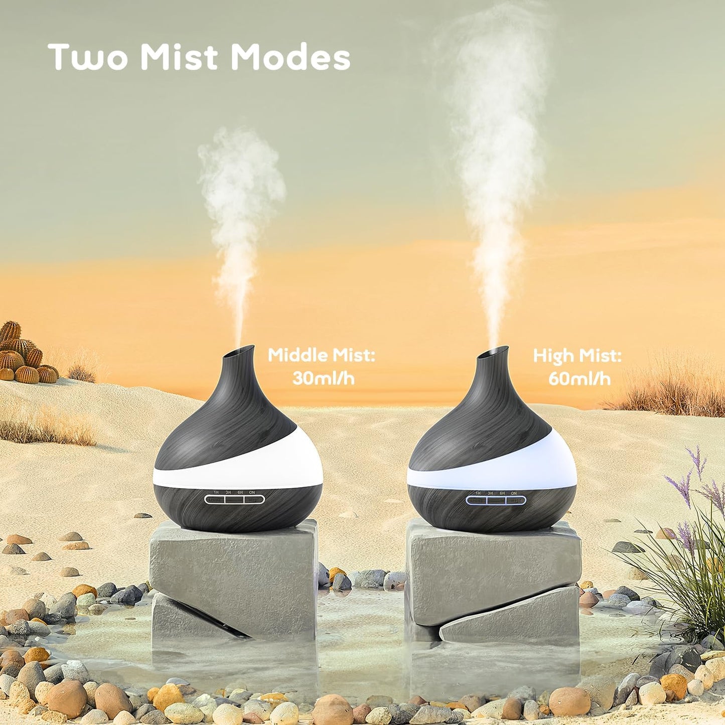 Aroma Diffuser mit Fernbedienung und Timer, Blackish Brown