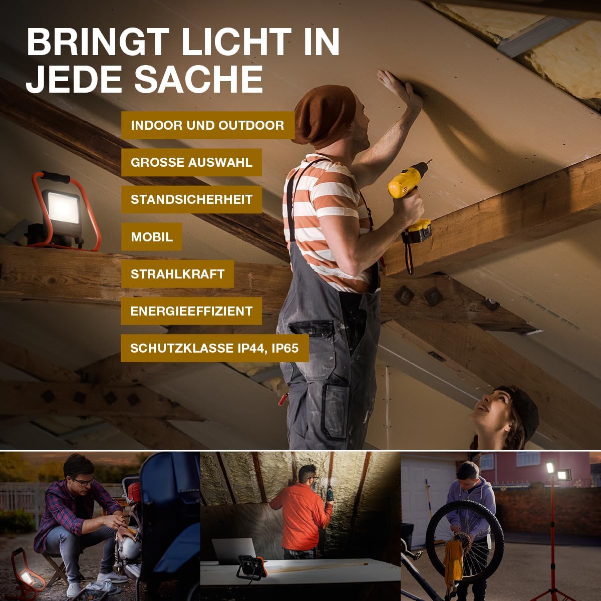 Schwenkbarer LED Baustrahler