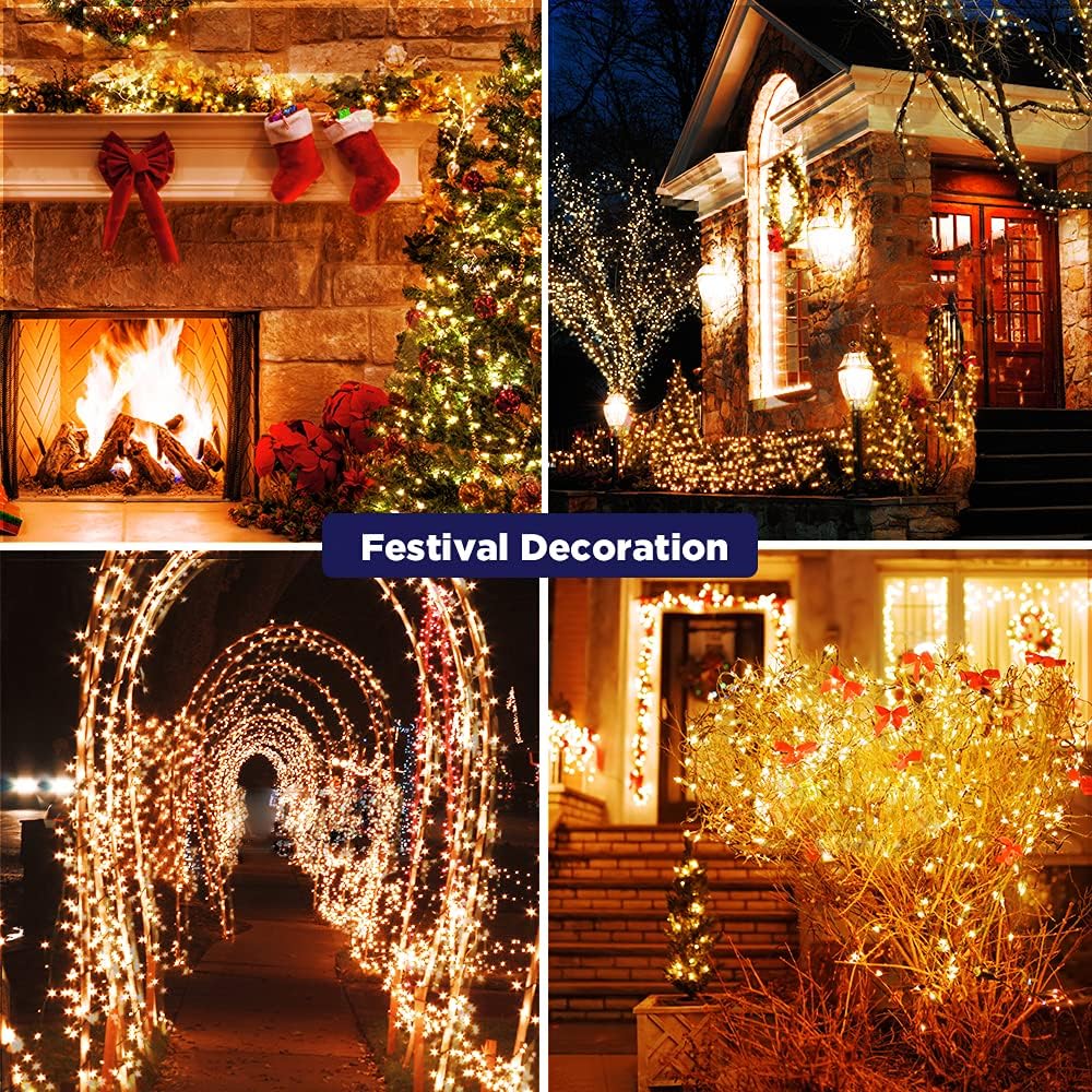 Weihnachtsbeleuchtung, Warmweiss, 25M-1000 LED