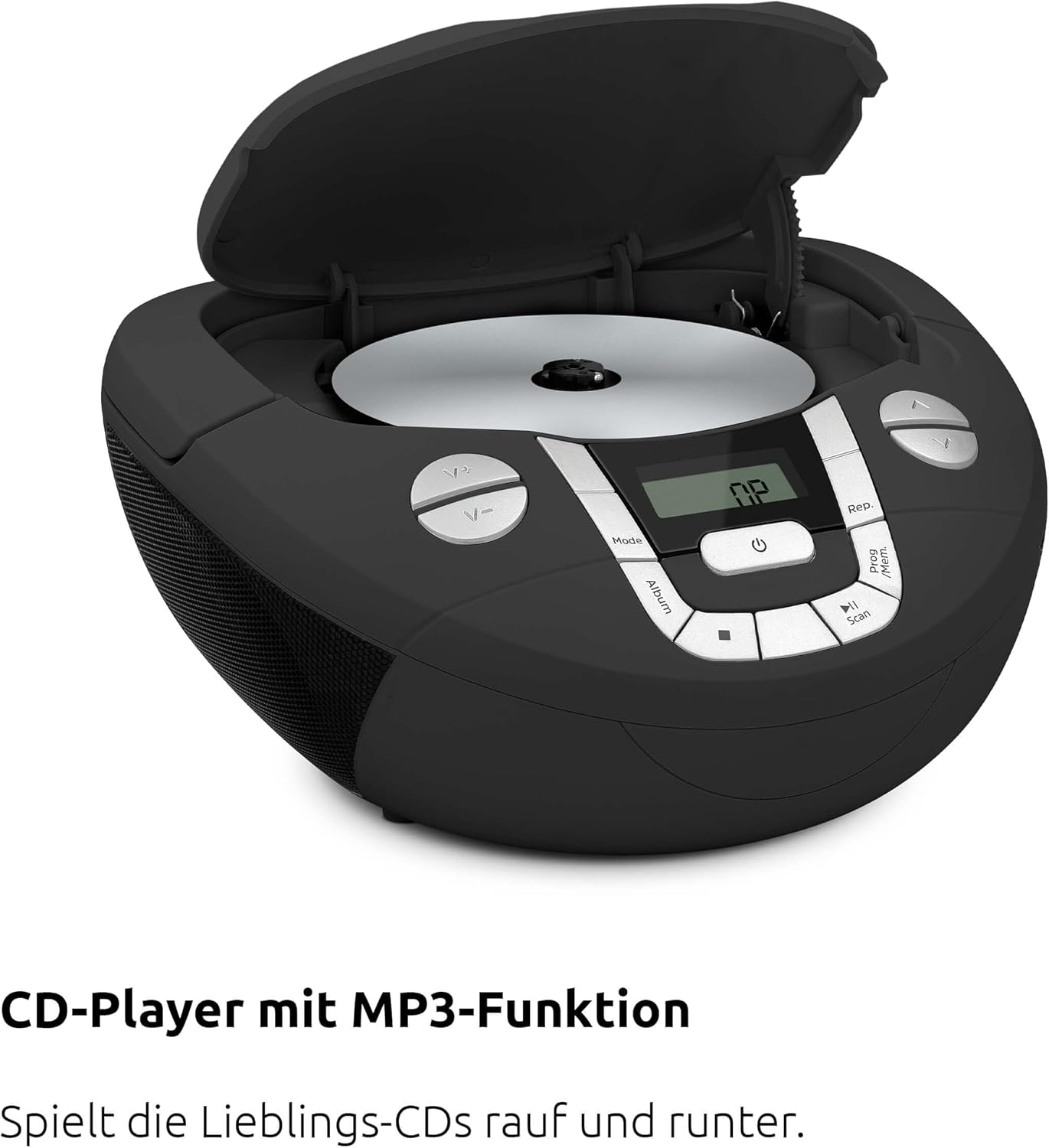 VIOLA CD Boombox mit Bluetooth, schwarz