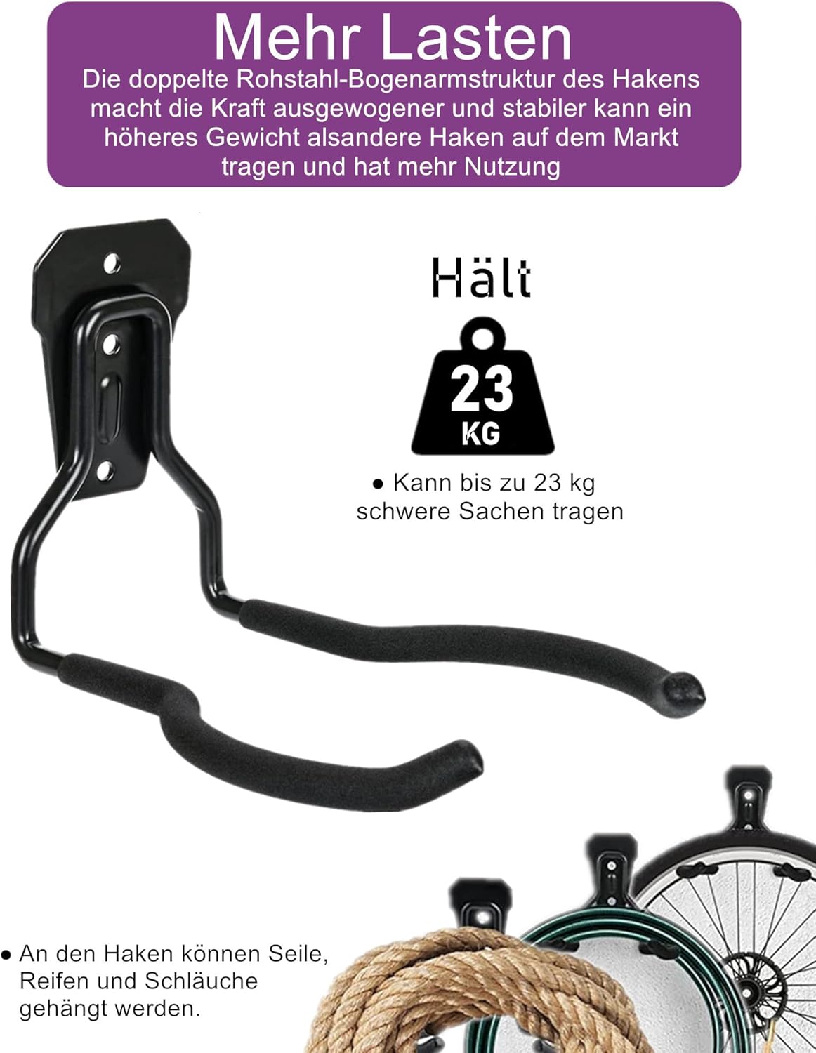 2 Stück Wandhalterungen für Motorsensen