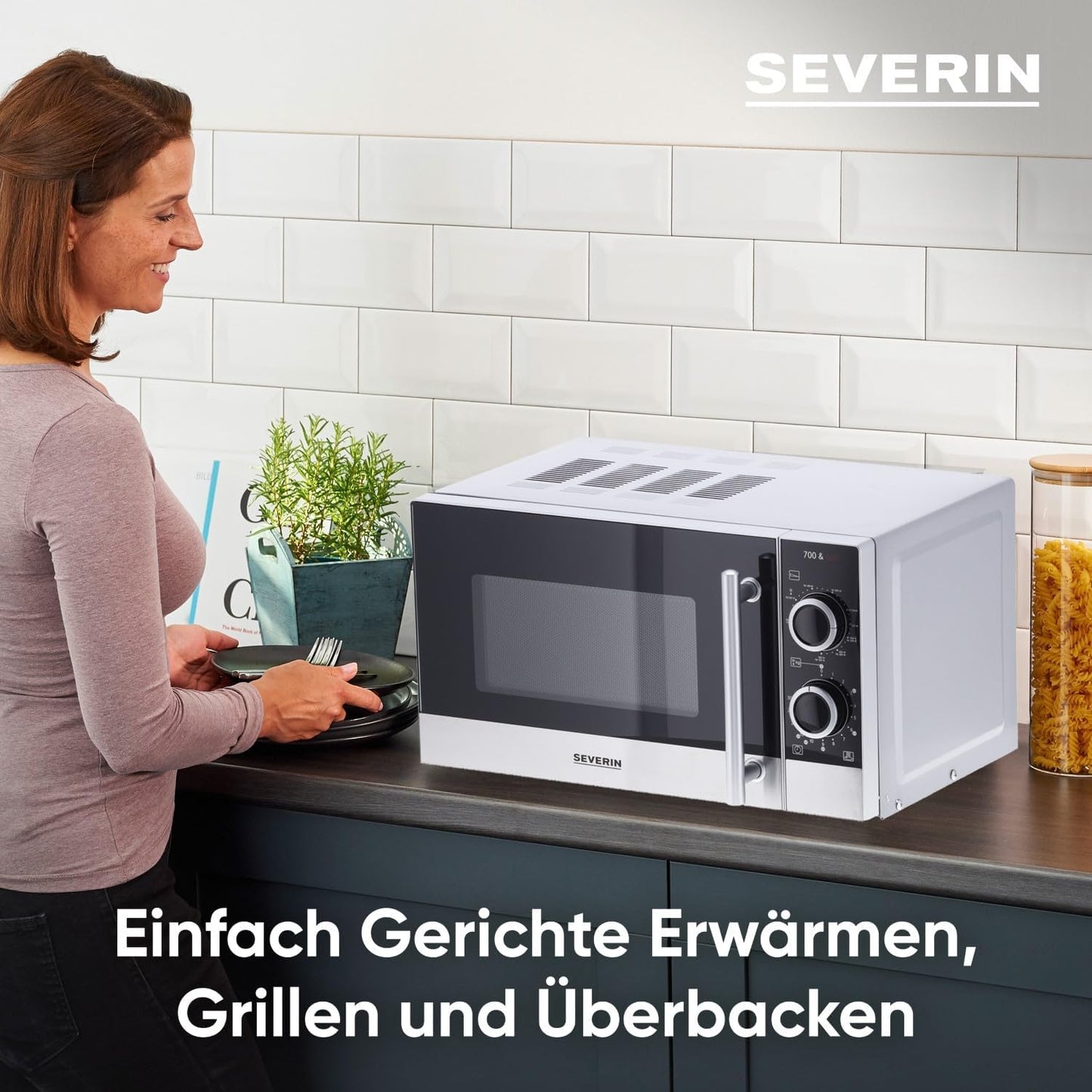 2-in-1 Mikrowelle mit Grill und Automatikprogrammen, MW7874, Single