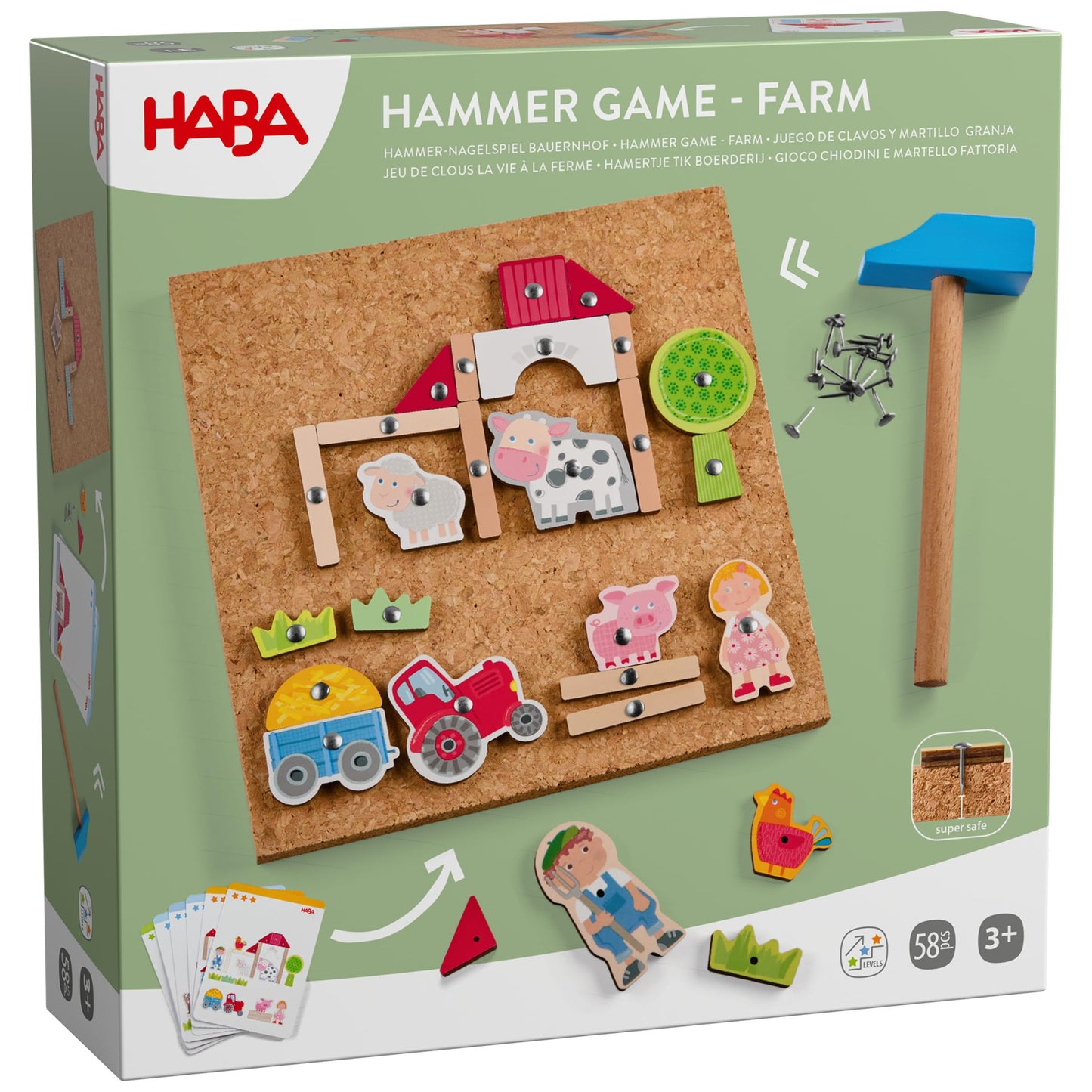 Hammer-Nagelspiel Bauernhof