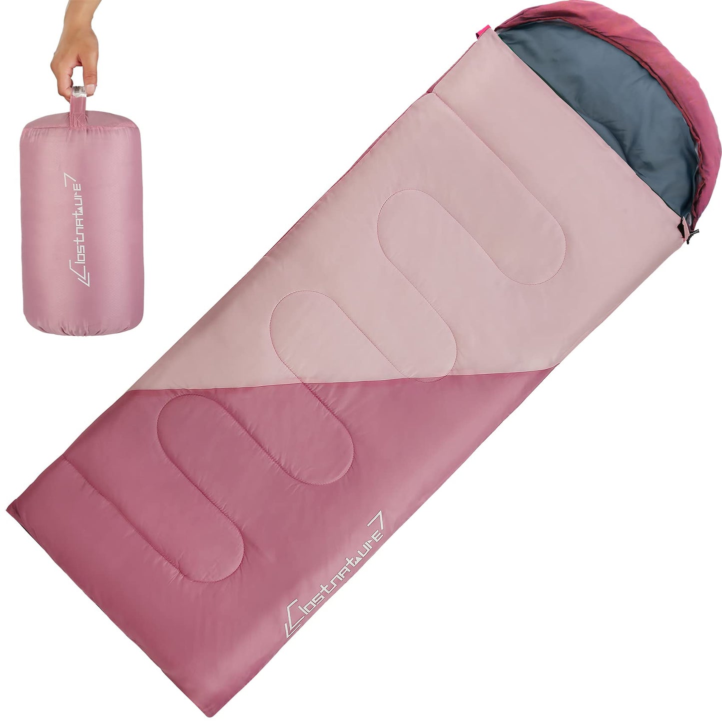 Leichter Schlafsack für Outdoor-Aktivitäten, Rosa 1.3 KG