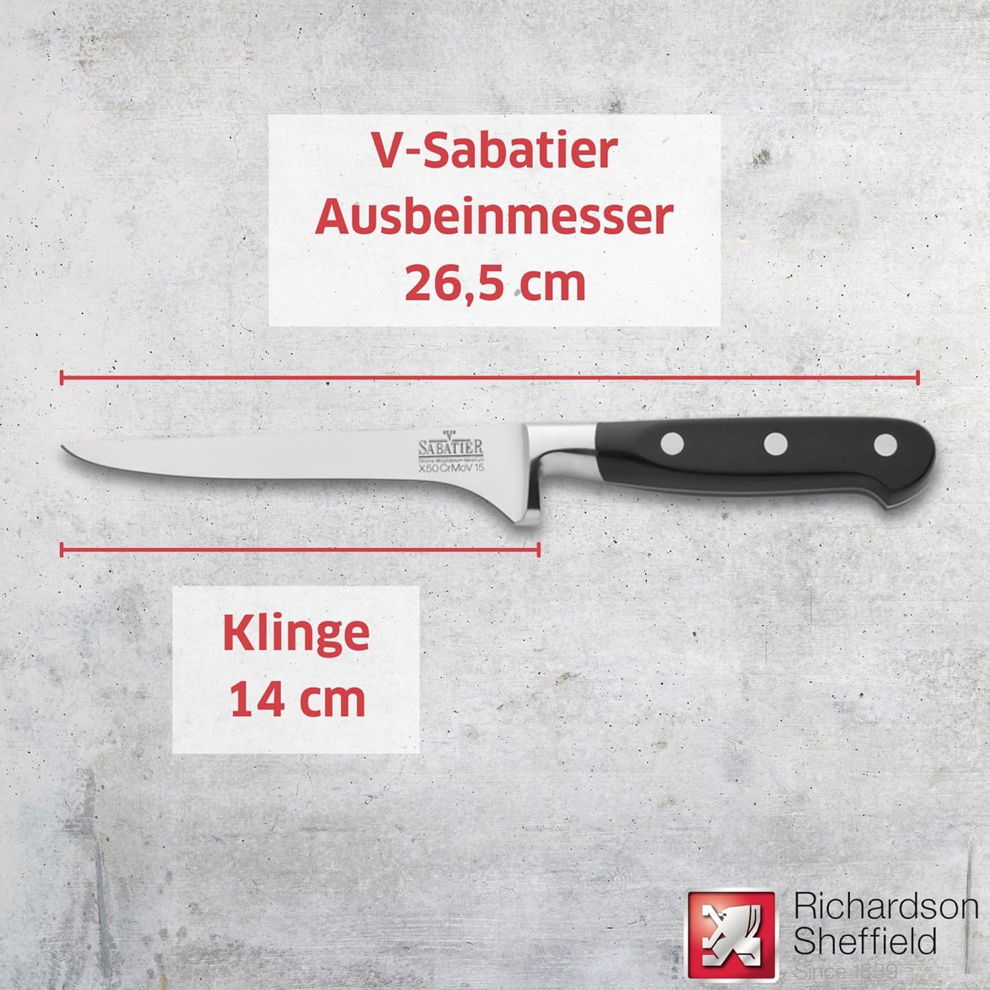 V Sabatier Profi Ausbeinmesser, Ausbeinmesser