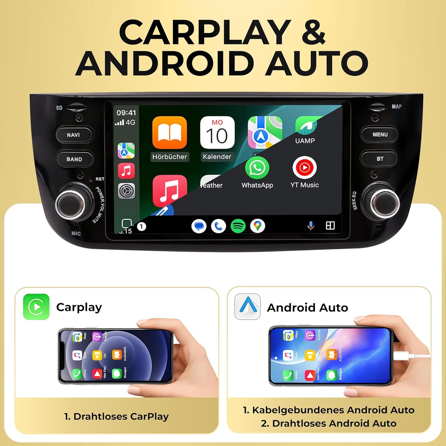 AFI6-L2 Android 14 Autoradio mit Navigation für FIAT Punto/Linea