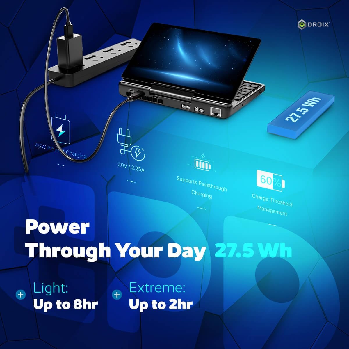 MicroPC 2 Mini-Laptop mit 7-Zoll-Display, N300 - 1TB