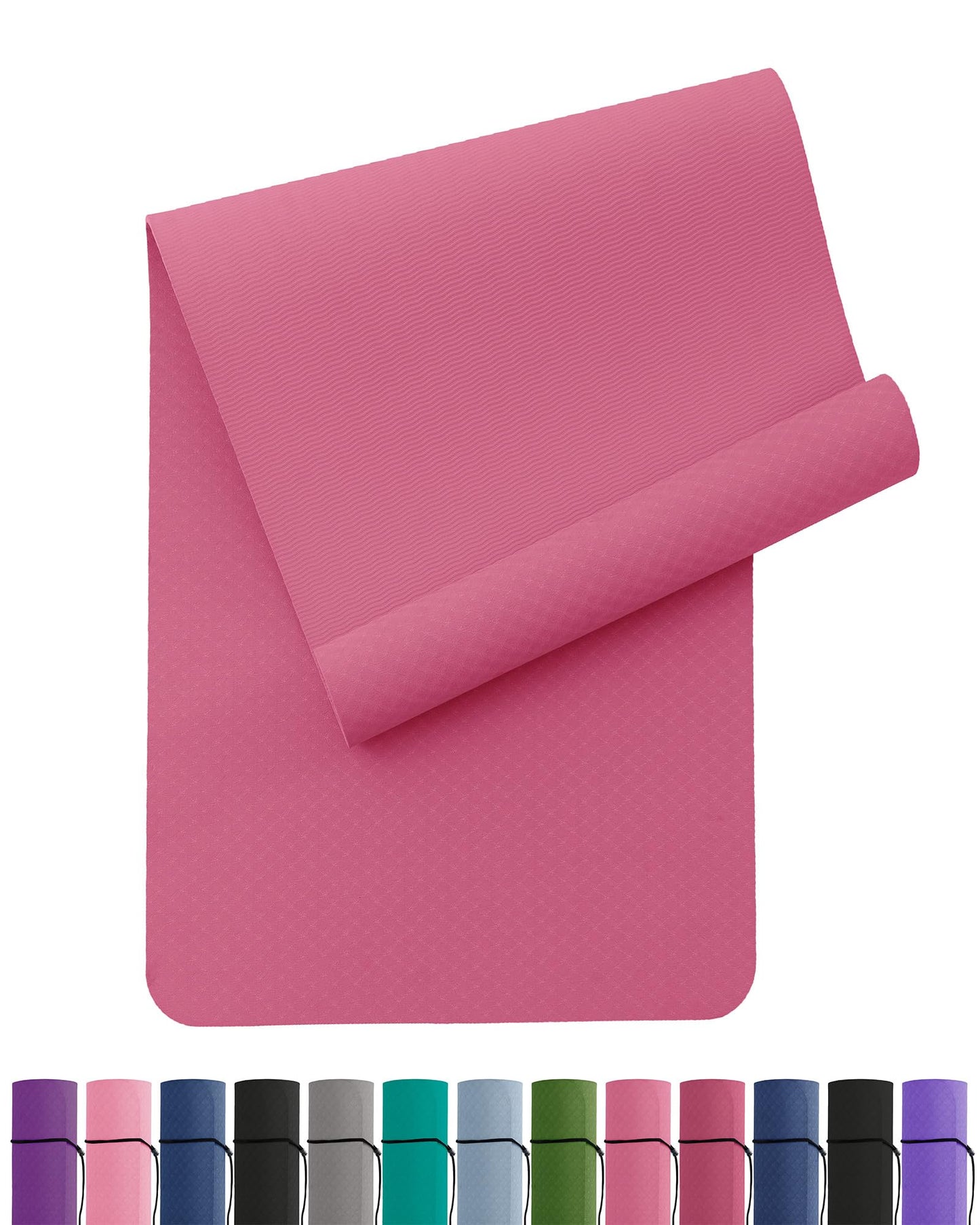 Rutschfest Fitnessmatte, Pflaume 183 x 61 x 0.6 cm