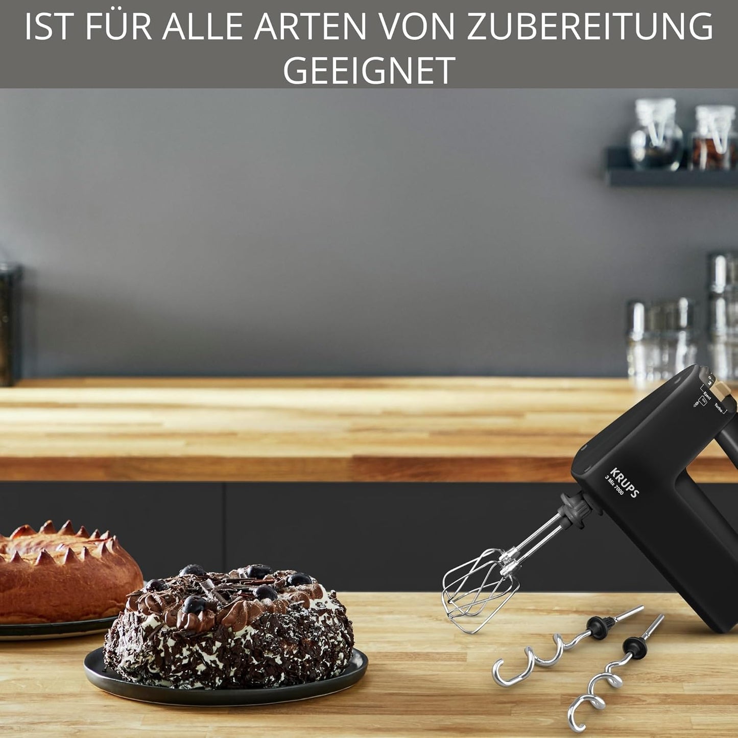 3 MIX 7000 Handmixer mit Zubehör, 500W