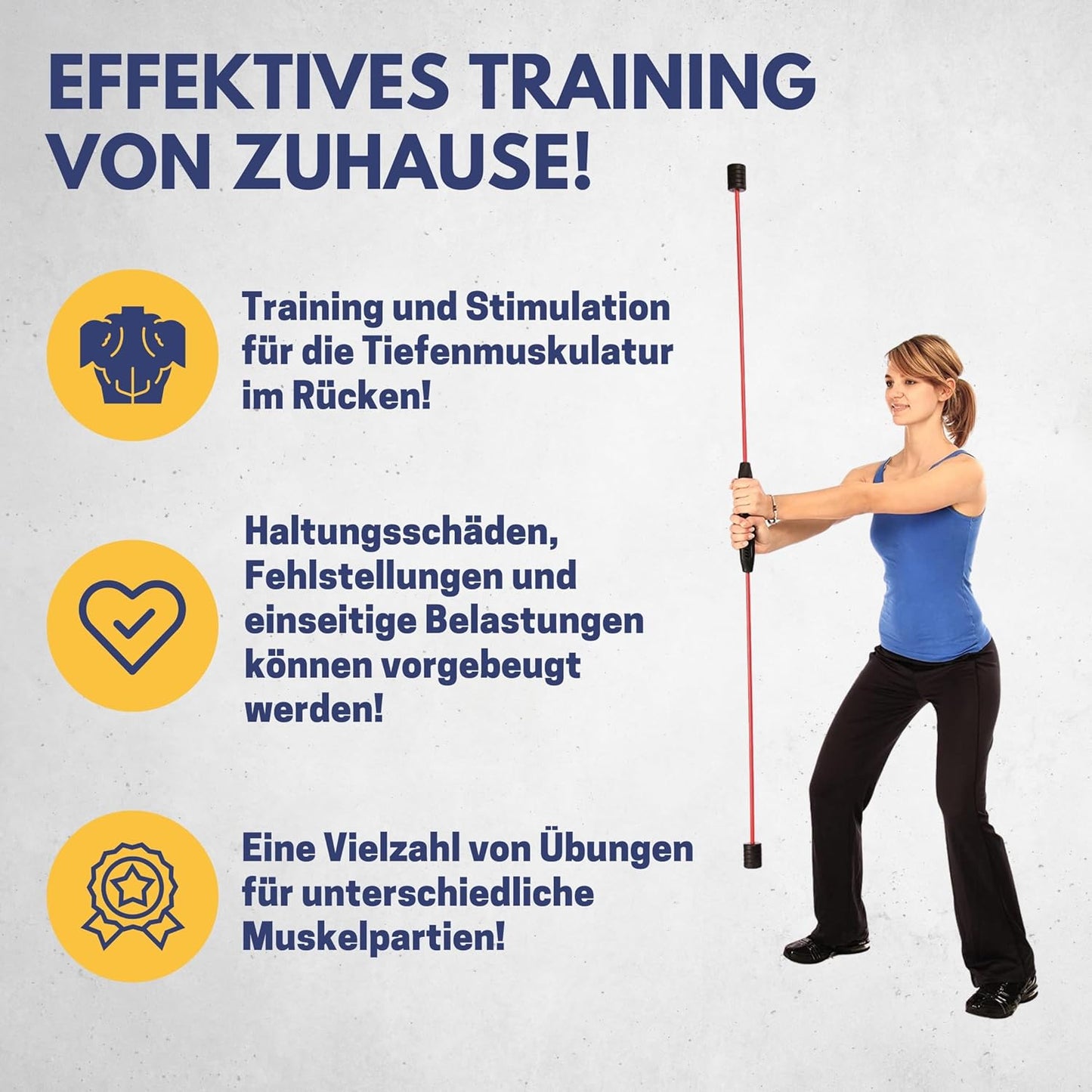 Schwingstab Fitnessgerät, blau