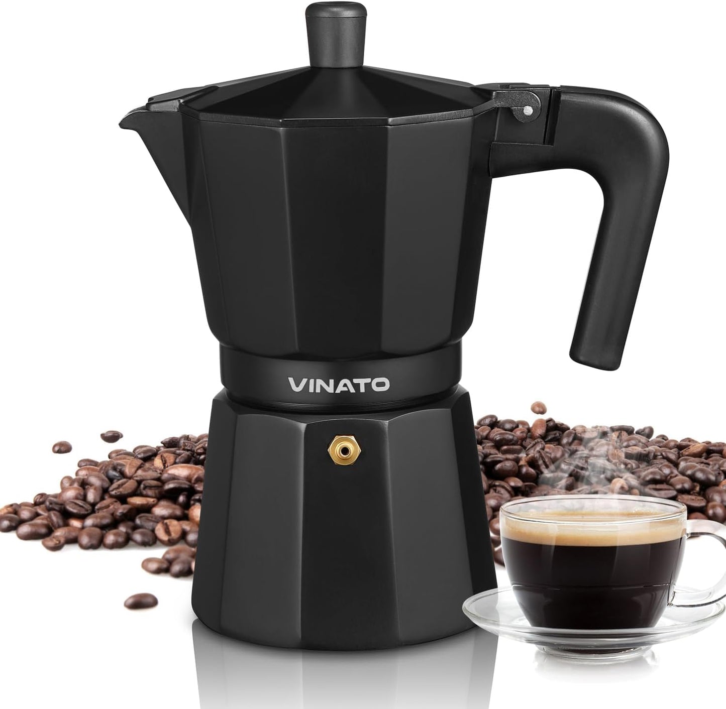 Espressokocher, Schwarz