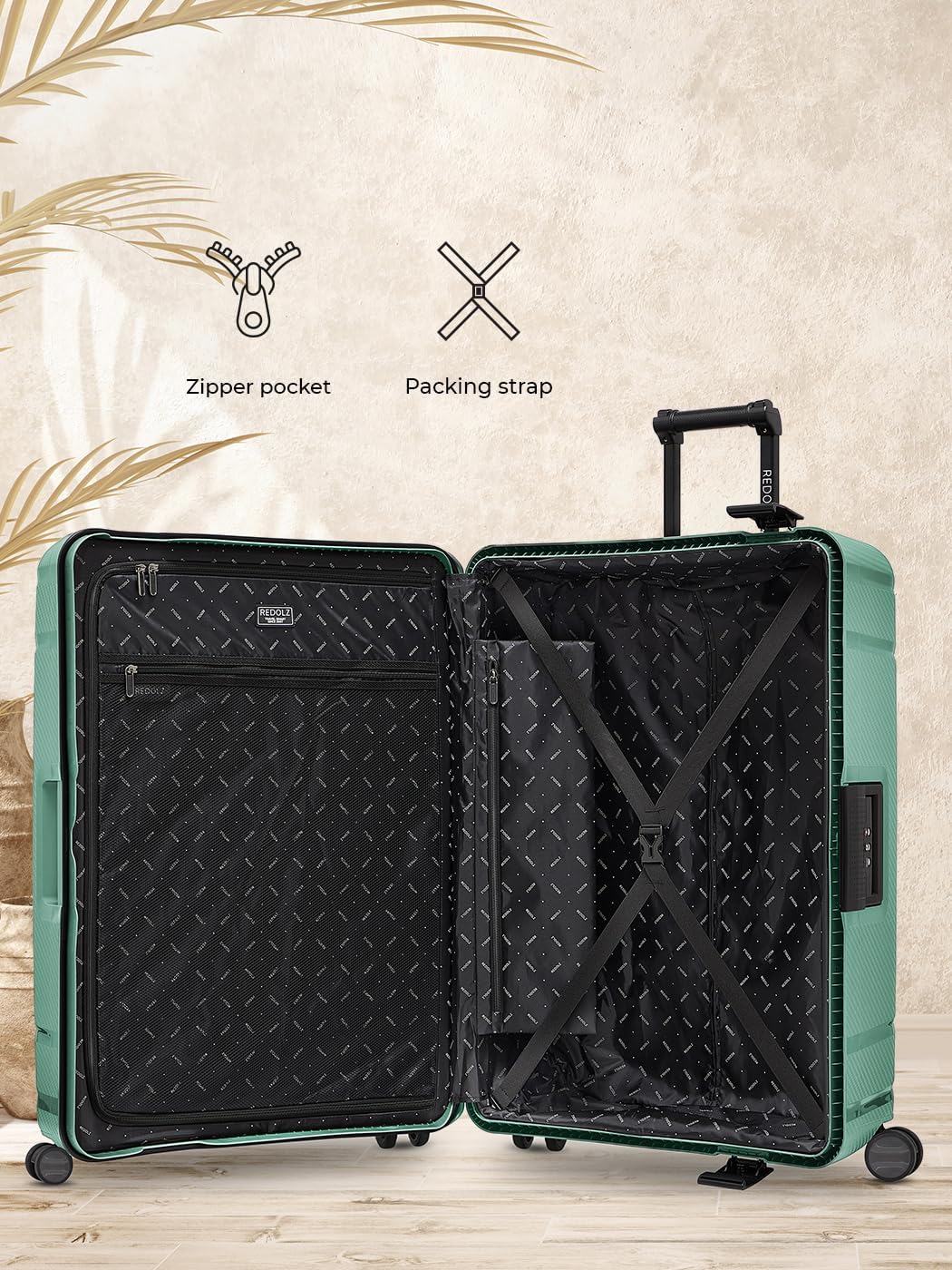 Essentials 15 - Hartschalenkoffer mit 3-Punkt-Verschluss, Sea Green Koffer L (75 cm)