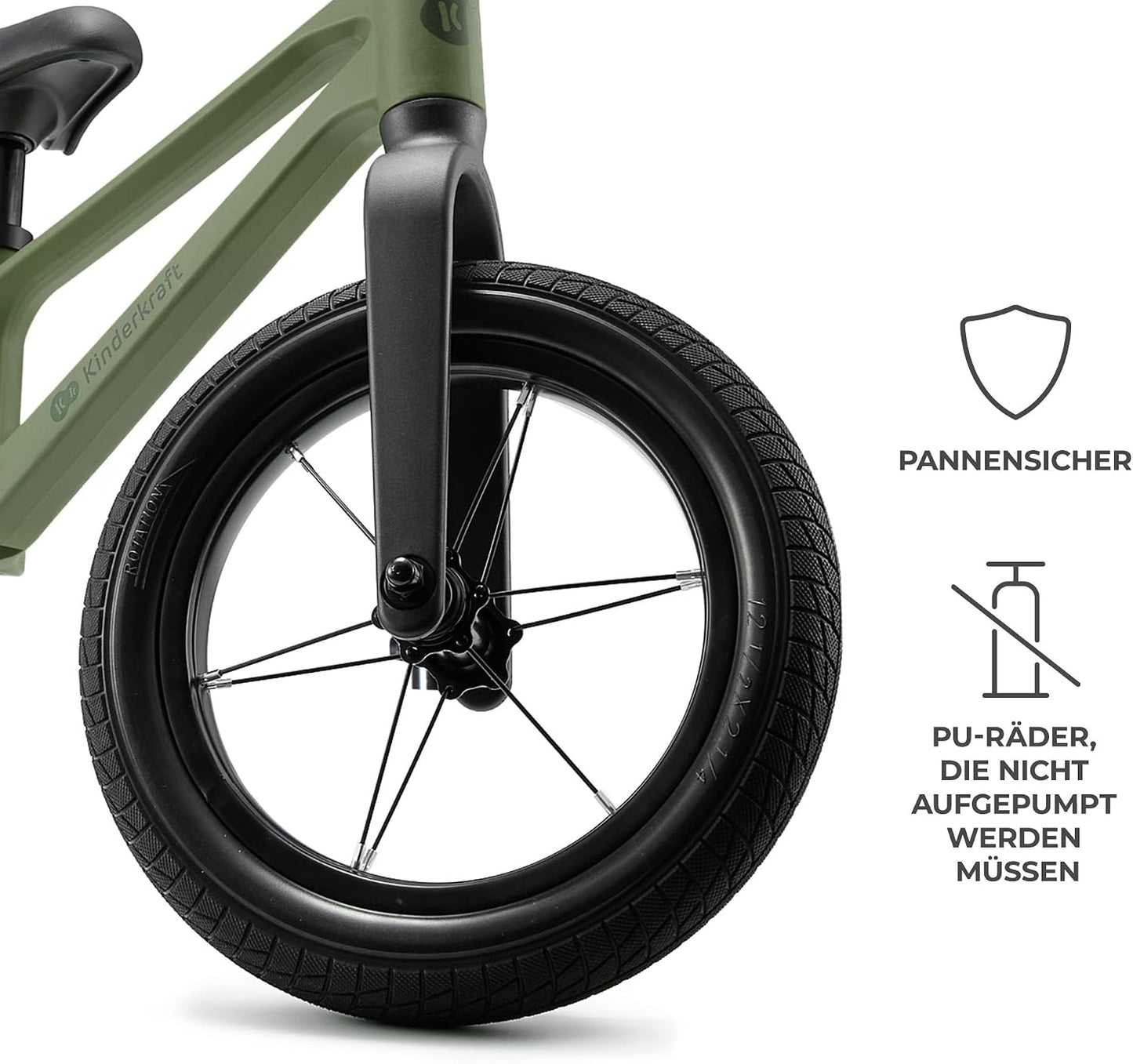 Laufrad Eter, bis 35 kg, 12 Zoll, Green