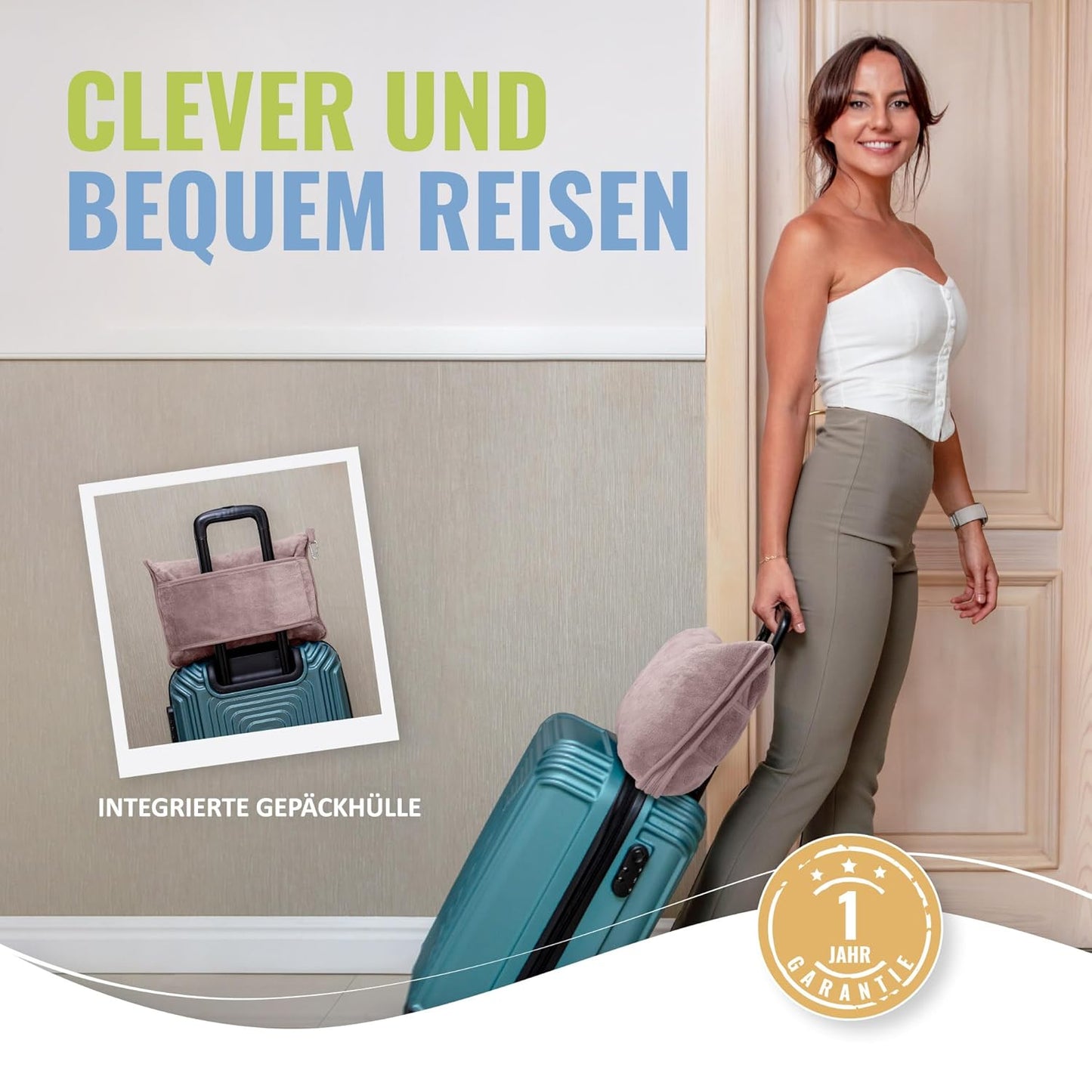 Weiche Reisedecke für Flugzeug & Auto, Rosa