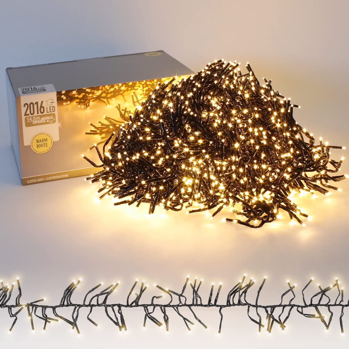 LED-Büschel-Lichterkette, 14,5m-2016 LEDs**