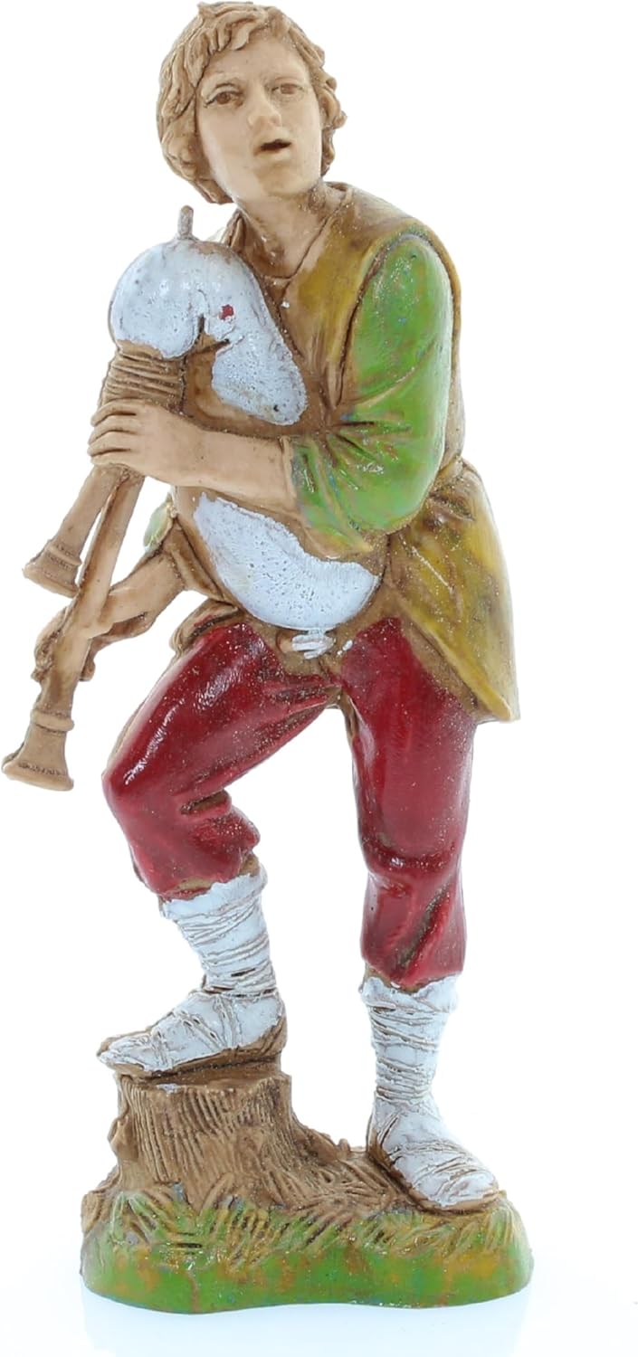Set 8 Hirtenfiguren für Krippe (10 cm)