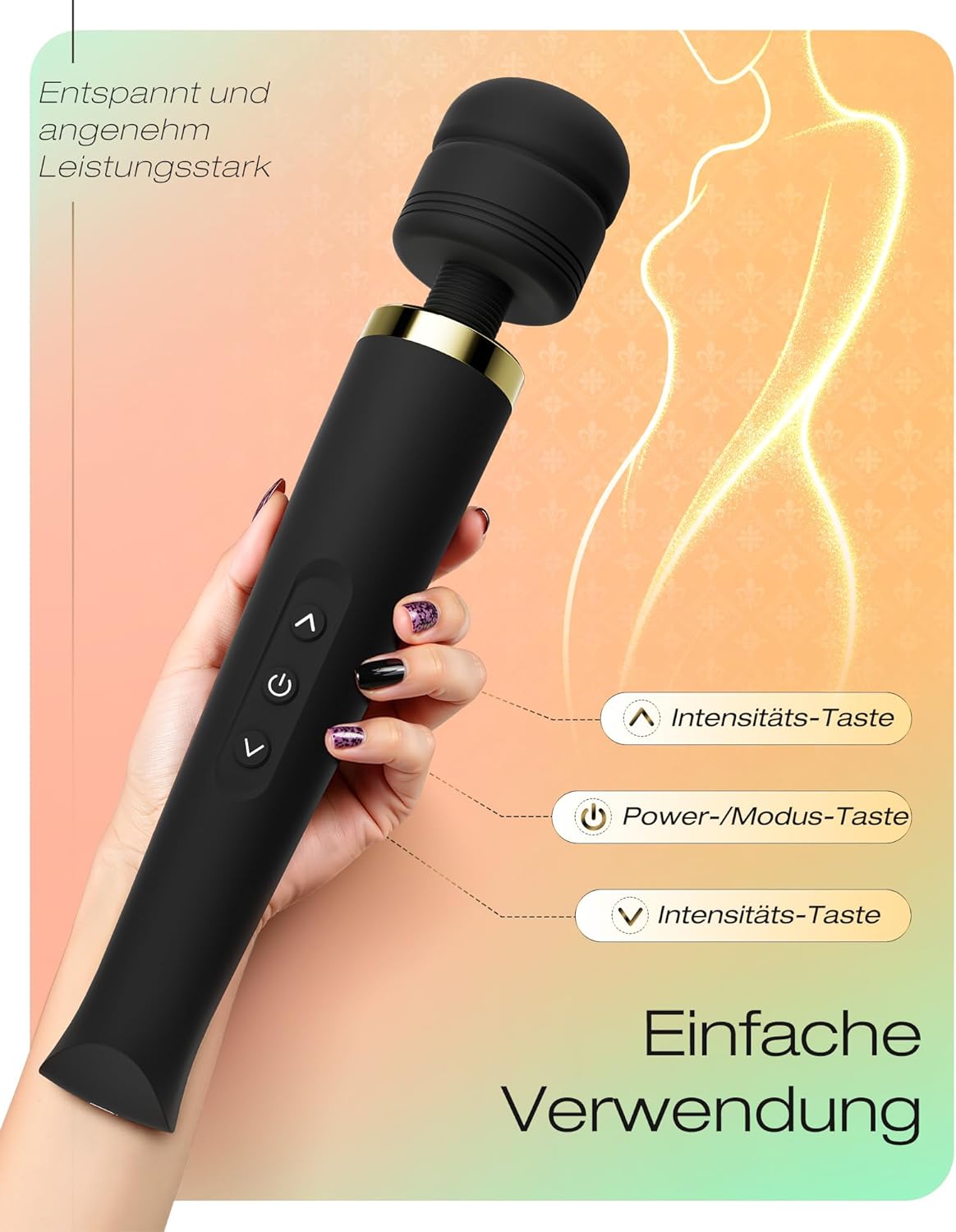 App-gesteuerter Stabvibrator mit 20 Modi